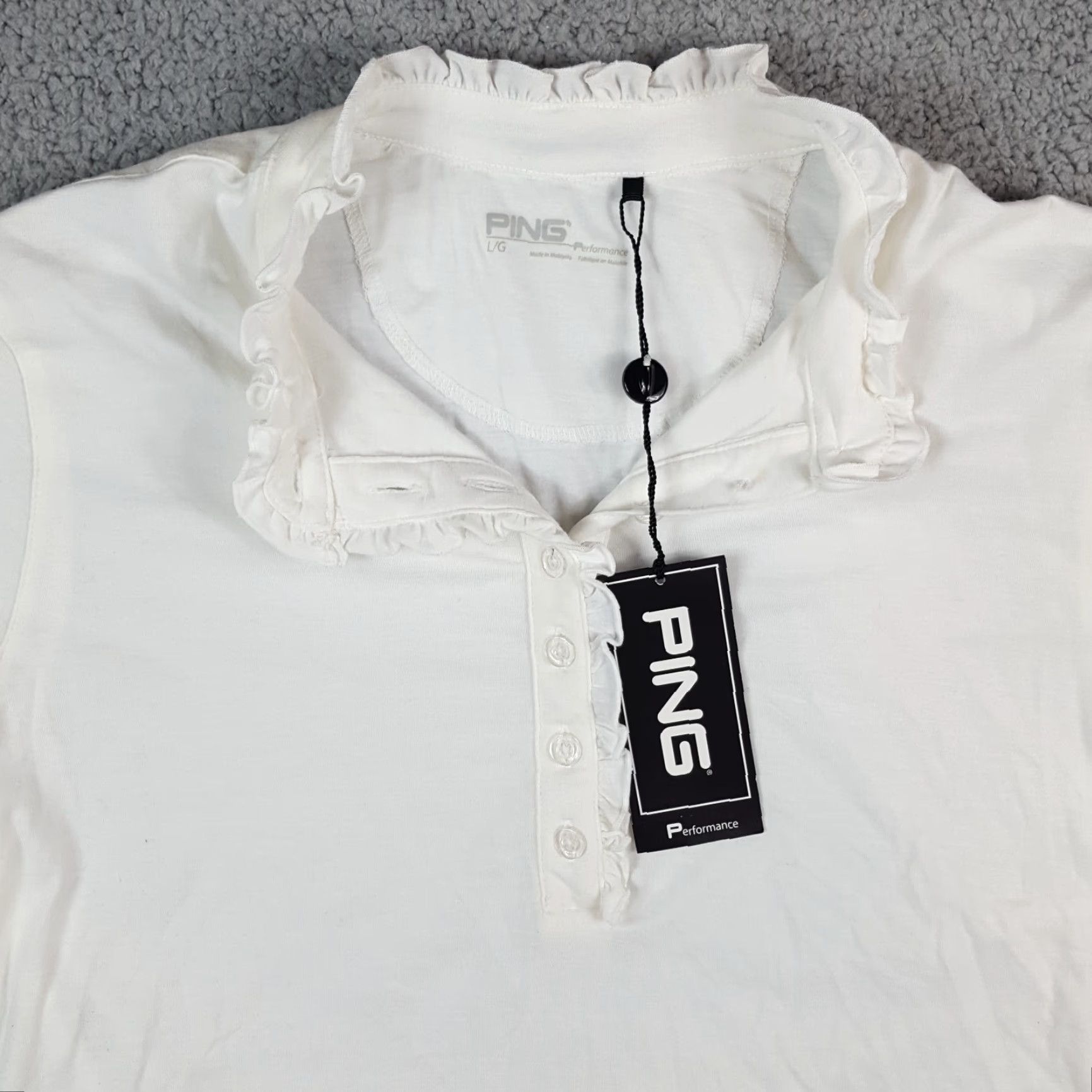 Vintage Athletic Golf Lightweight Women's Large Preppy Collar Polo Shirt Pullover Top Size L / US 10 / IT 46 - 2 Thumbnail
