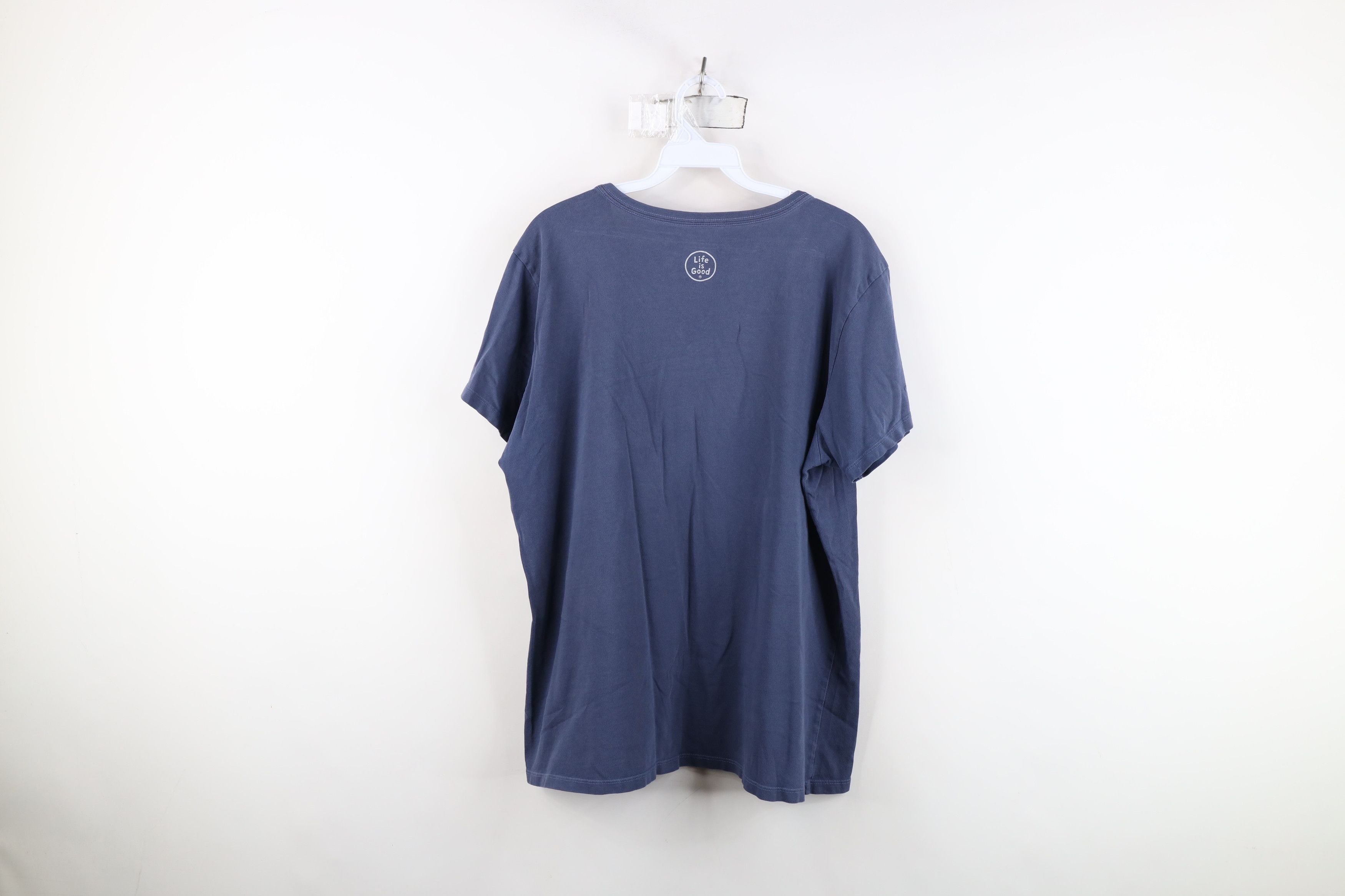Life is Good Life is Good Go Places Bicycle Cycling V-Neck T-Shirt Blue Size XL / US 12-14 / IT 48-50 - 12 Thumbnail