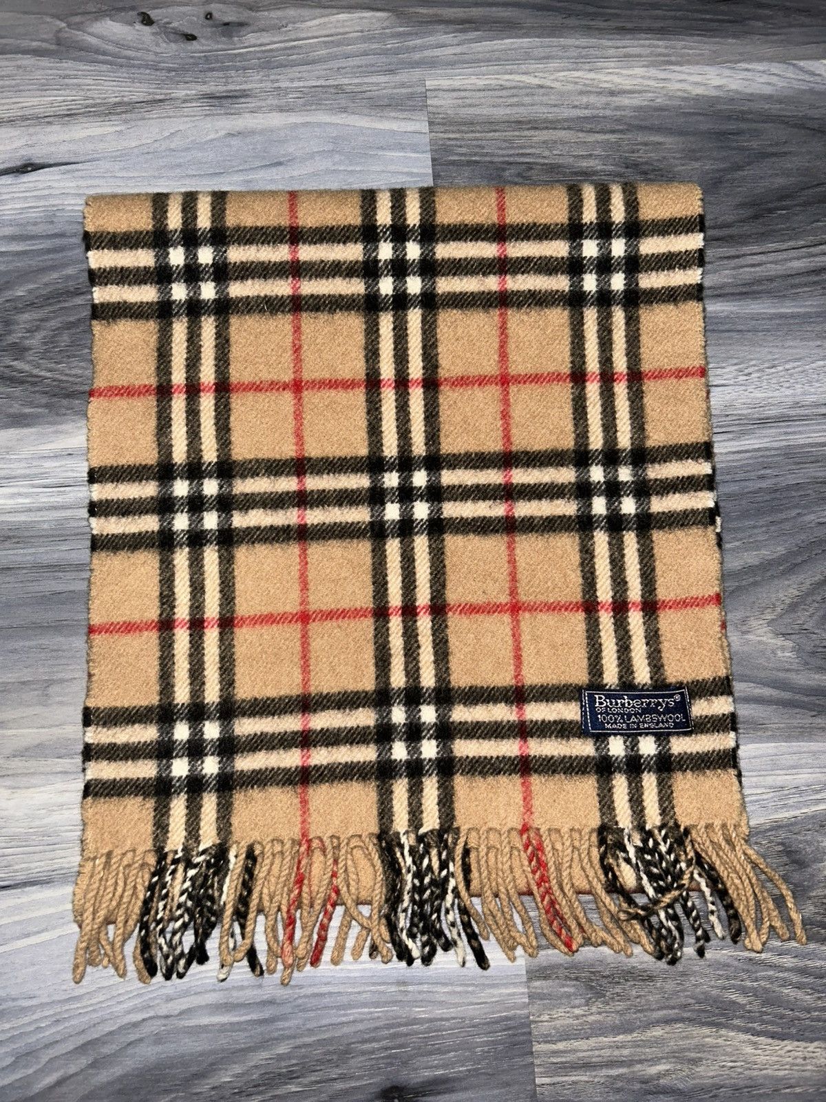 Burberry Vintage Burberry Nova Check Lambswool Scarf Size ONE SIZE - 9 Thumbnail