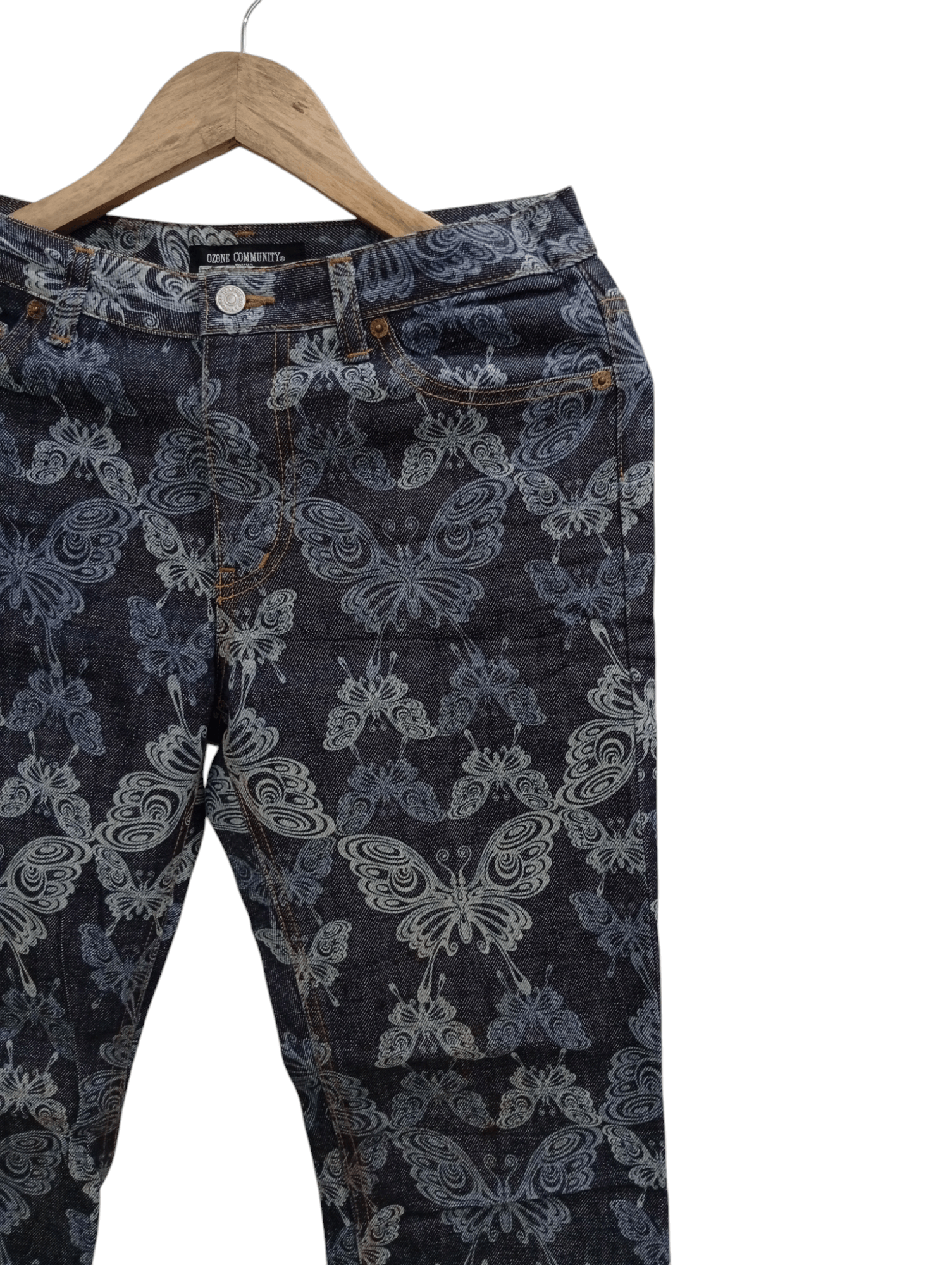 Japanese Brand × Vintage 🔥🔥Ozone Community Full Print Butterfly Motif Pants Jeans Size US 28 / EU 44 - 9 Thumbnail