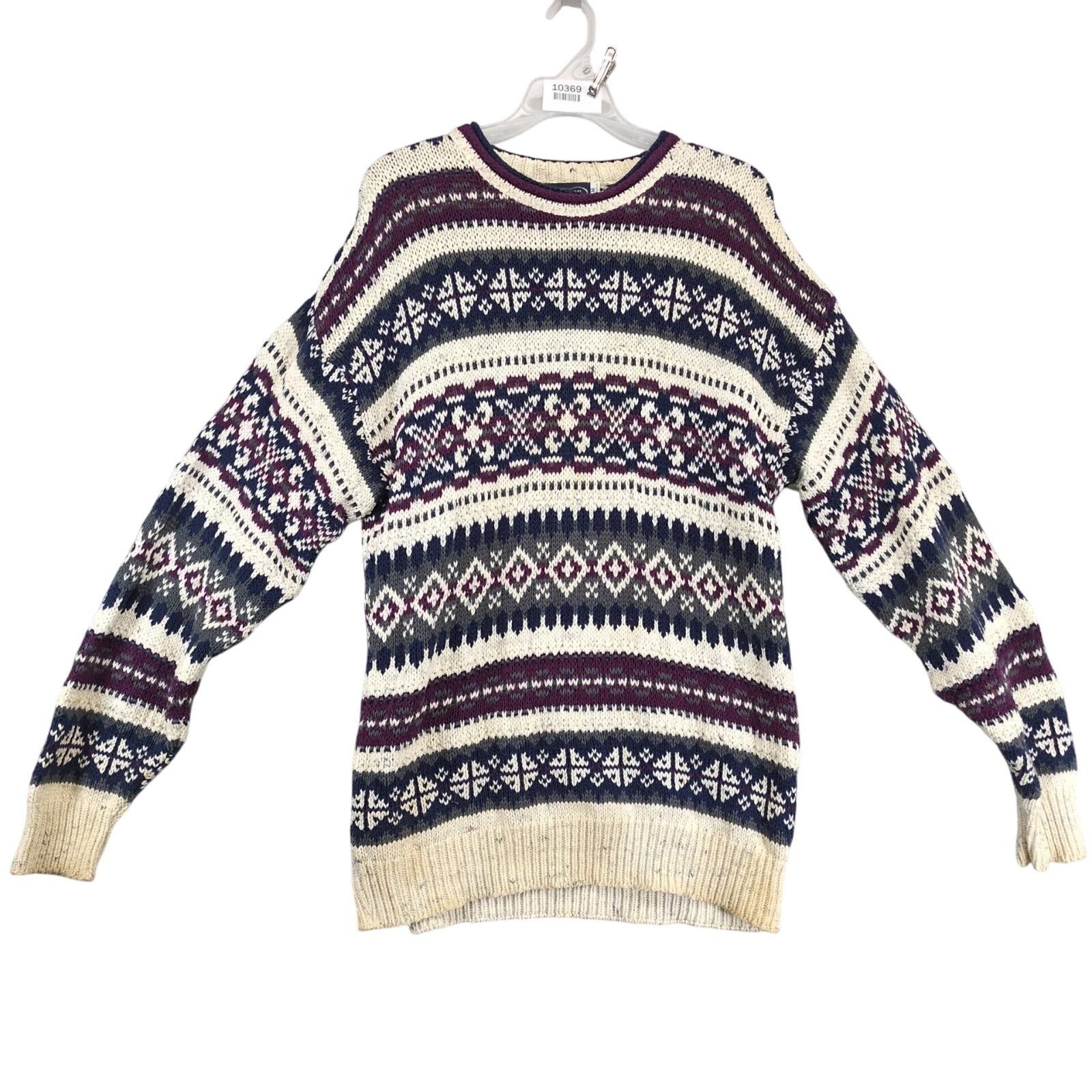 Vintage Nowell's Pullover Knit Fair Isle Sweater Men's M Cotton USA Size US M / EU 48-50 / 2 - 1 Thumbnail
