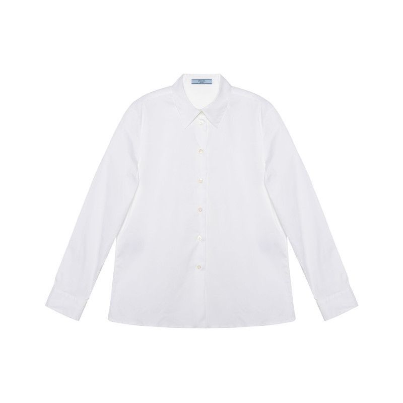Prada Prada White Long Sleeve ButtonUp Shirt-2506 Size US S / EU 44-46 / 1 - 8 Thumbnail