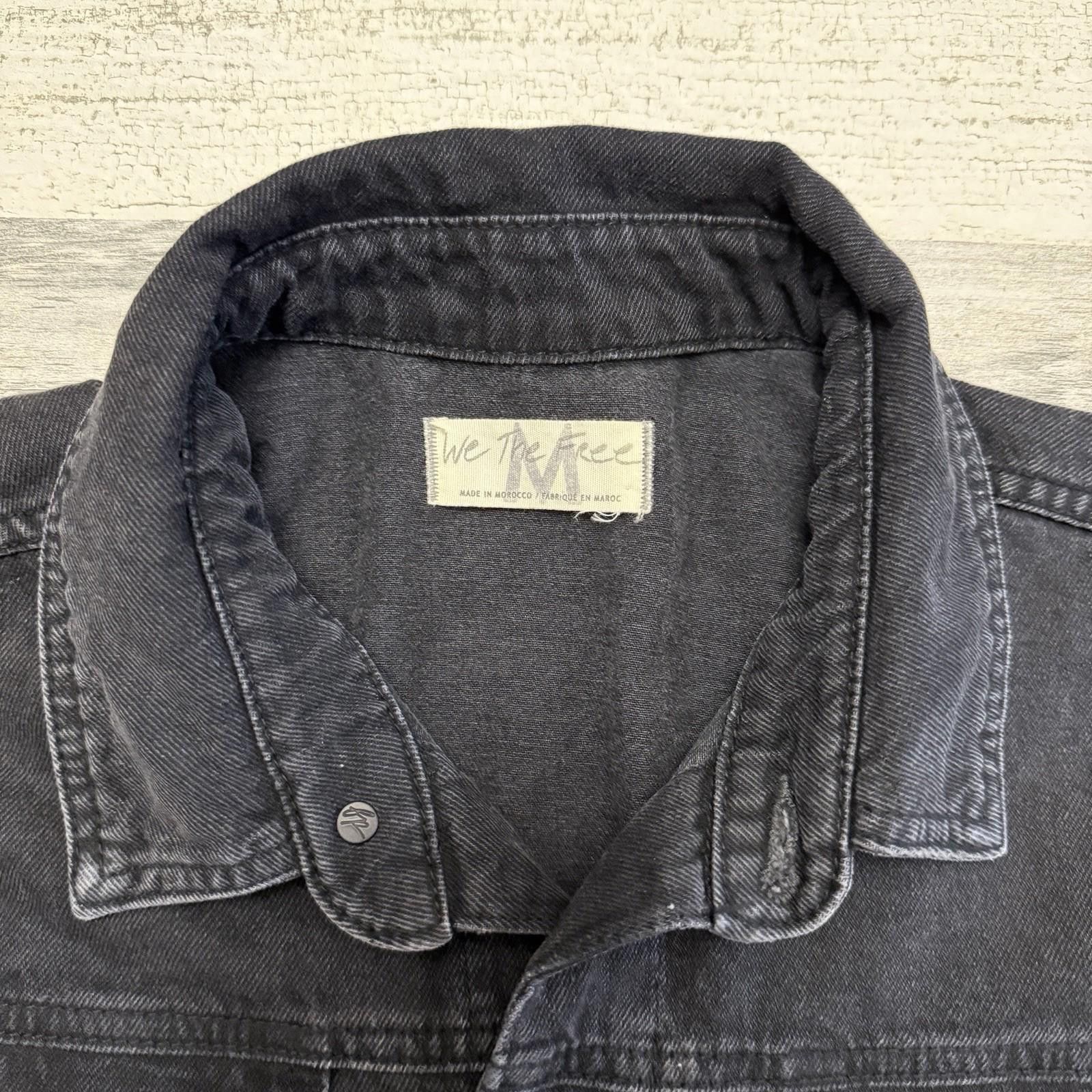 Designer We The Free Black Denim Overalls Medium Size 32" / US 10 / IT 46 - 4 Thumbnail