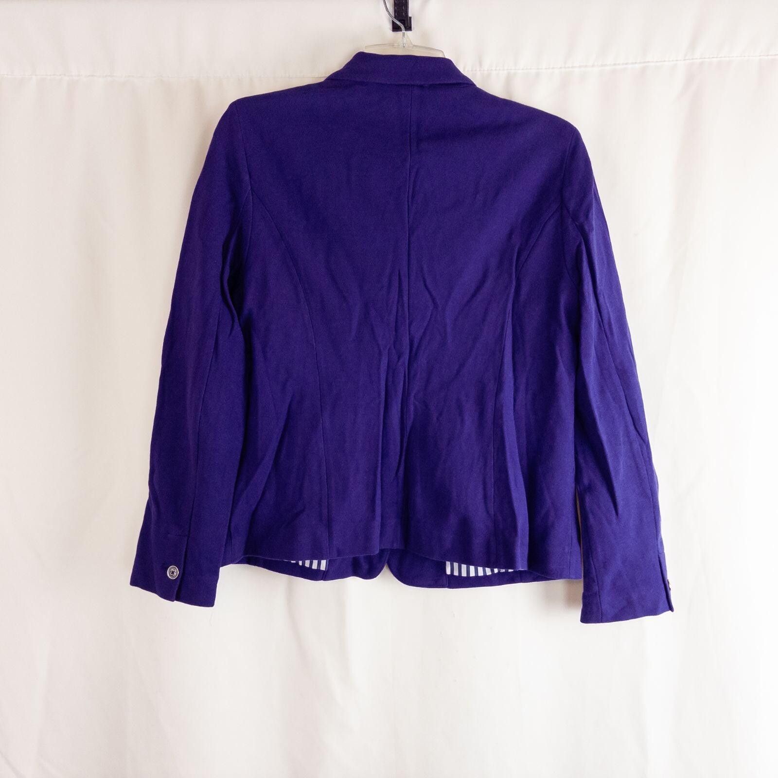 Chicos Chicos Dark Purple Solid Blazer Womens 1 Xsmall Size XS / US 0-2 / IT 36-38 - 10 Thumbnail