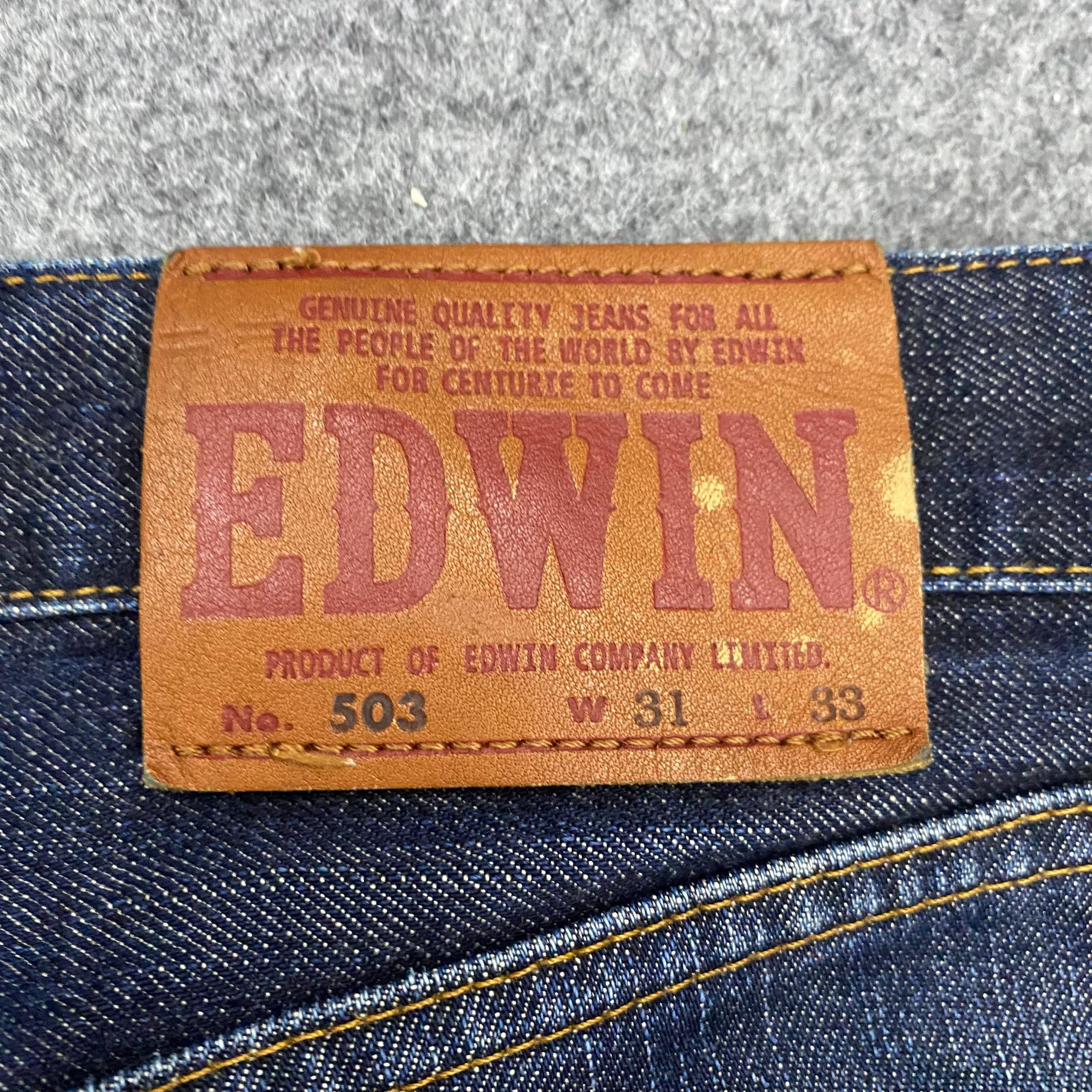 Edwin 💥Best Offer💥Vintage Edwin 503 Distressed Denim Size US 31 - 13 Thumbnail