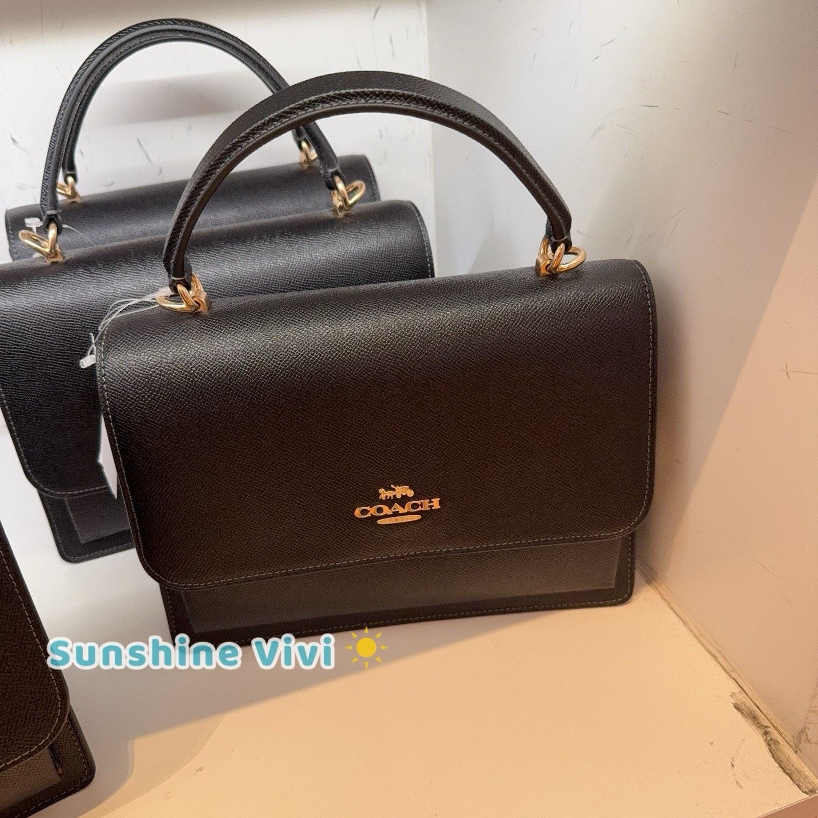 Coach NWT Coach Klare Top Handle Bag Leather CY686 Gold/Black Size ONE SIZE - 4 Thumbnail
