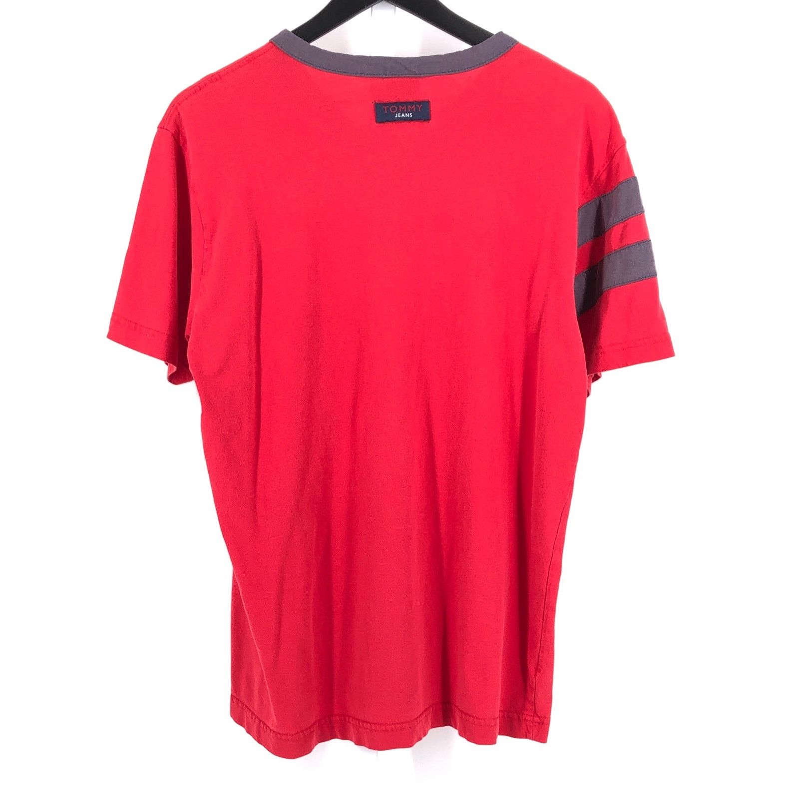 Tommy Hilfiger × Vintage 90s Tommy Hilfiger Tommy Jeans v neck tshirt Size US M / EU 48-50 / 2 - 2 Thumbnail