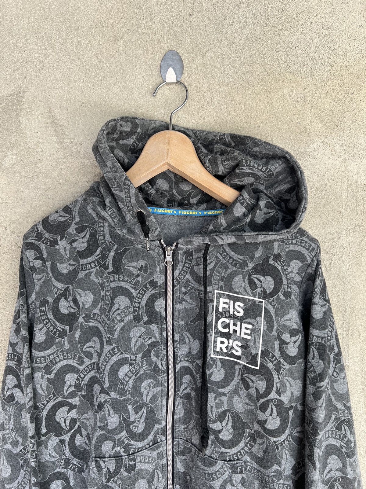 Japanese Brand Japanese Brand Fischer’s Overprint Hoodies Size US S / EU 44-46 / 1 - 3 Thumbnail