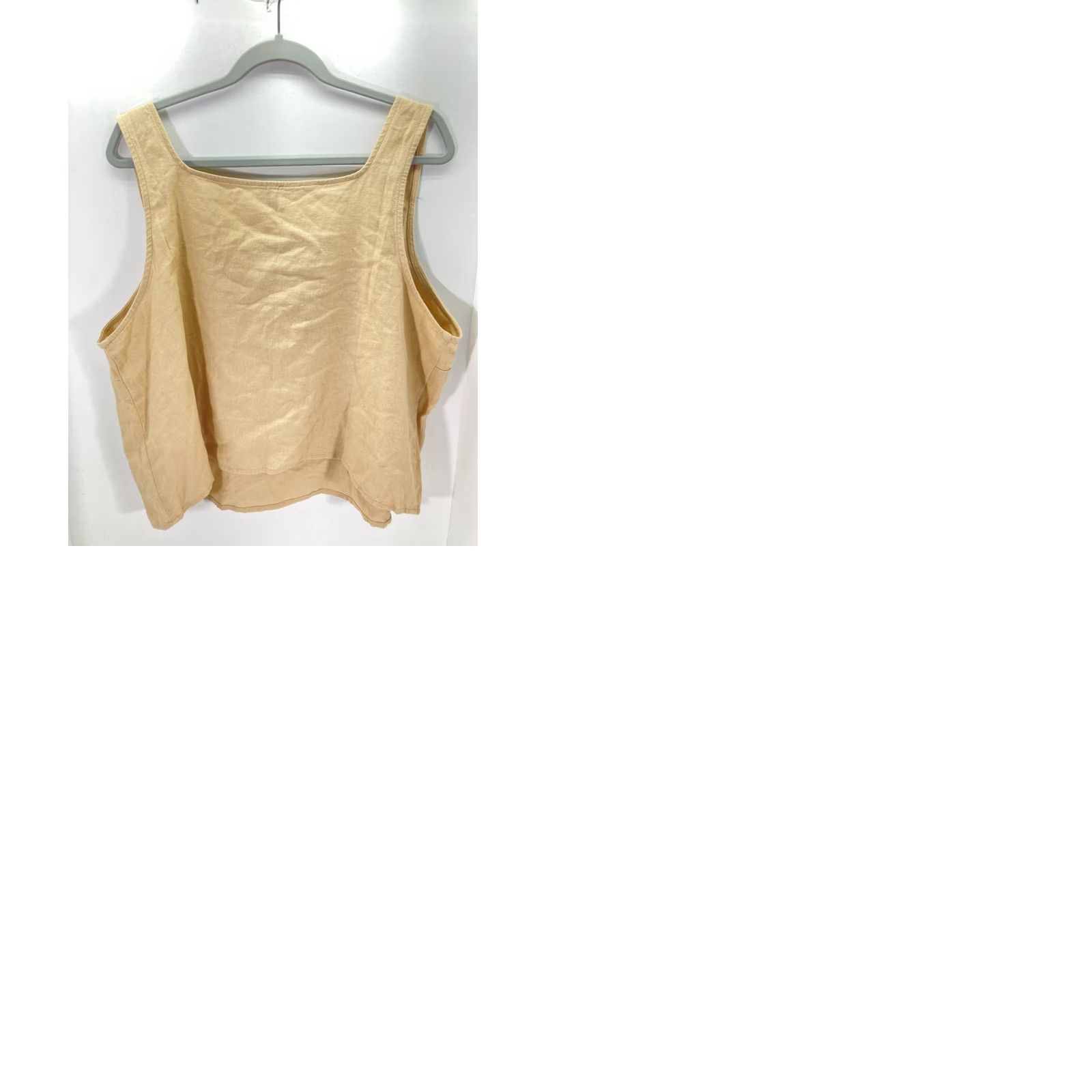 Express Express Linen Tank Top Womens XL Beige Khaki Square Neck Wide Strap NWT Size XL / US 12-14 / IT 48-50 - 9 Thumbnail