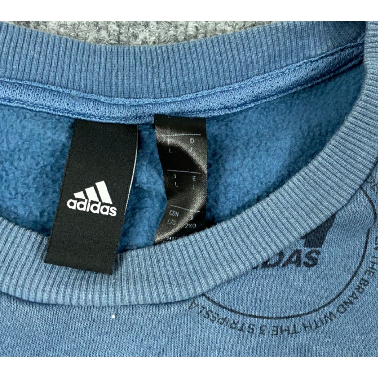 Adidas adidas Blue Black All Over Print Sweatshirt Adult Large Pullover Fleece 90s Mens Size US L / EU 52-54 / 3 - 4 Thumbnail