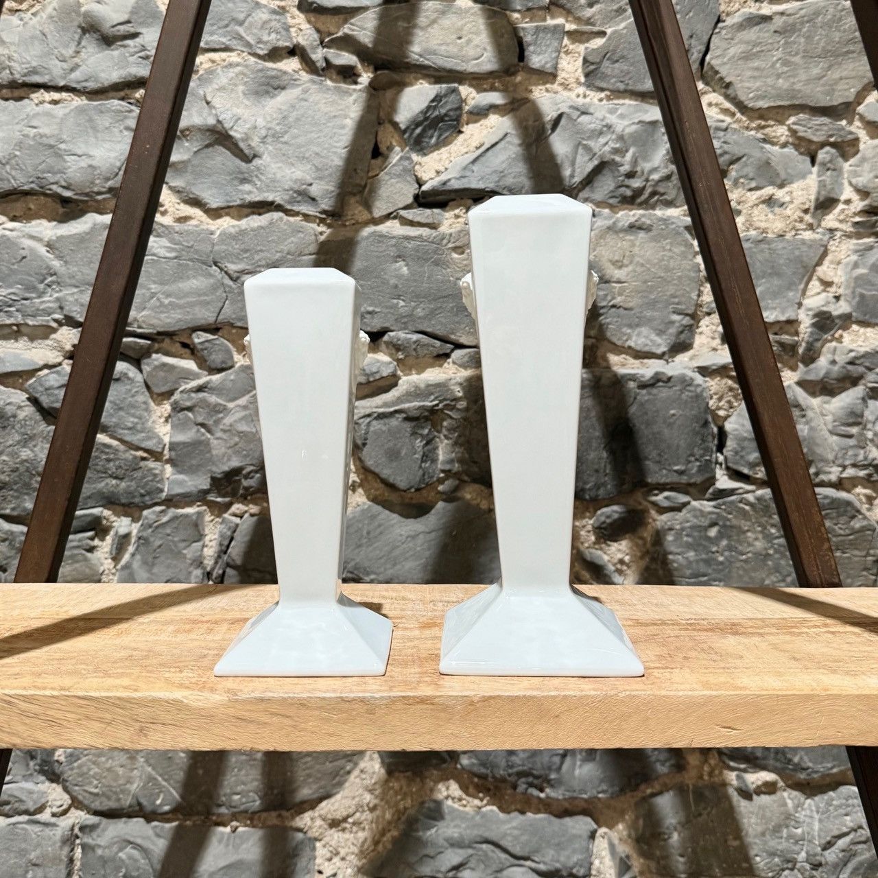 Versace Versace Meets Rosenthal 2 Gorgona Porcelain Candle Holders Size ONE SIZE - 5 Thumbnail