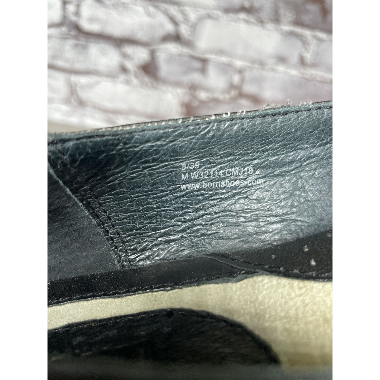 Born Born Lilly Black Leather Slip On Bow Ballet Flats Shoes Wome Size US 8 / IT 38 - 7 Thumbnail