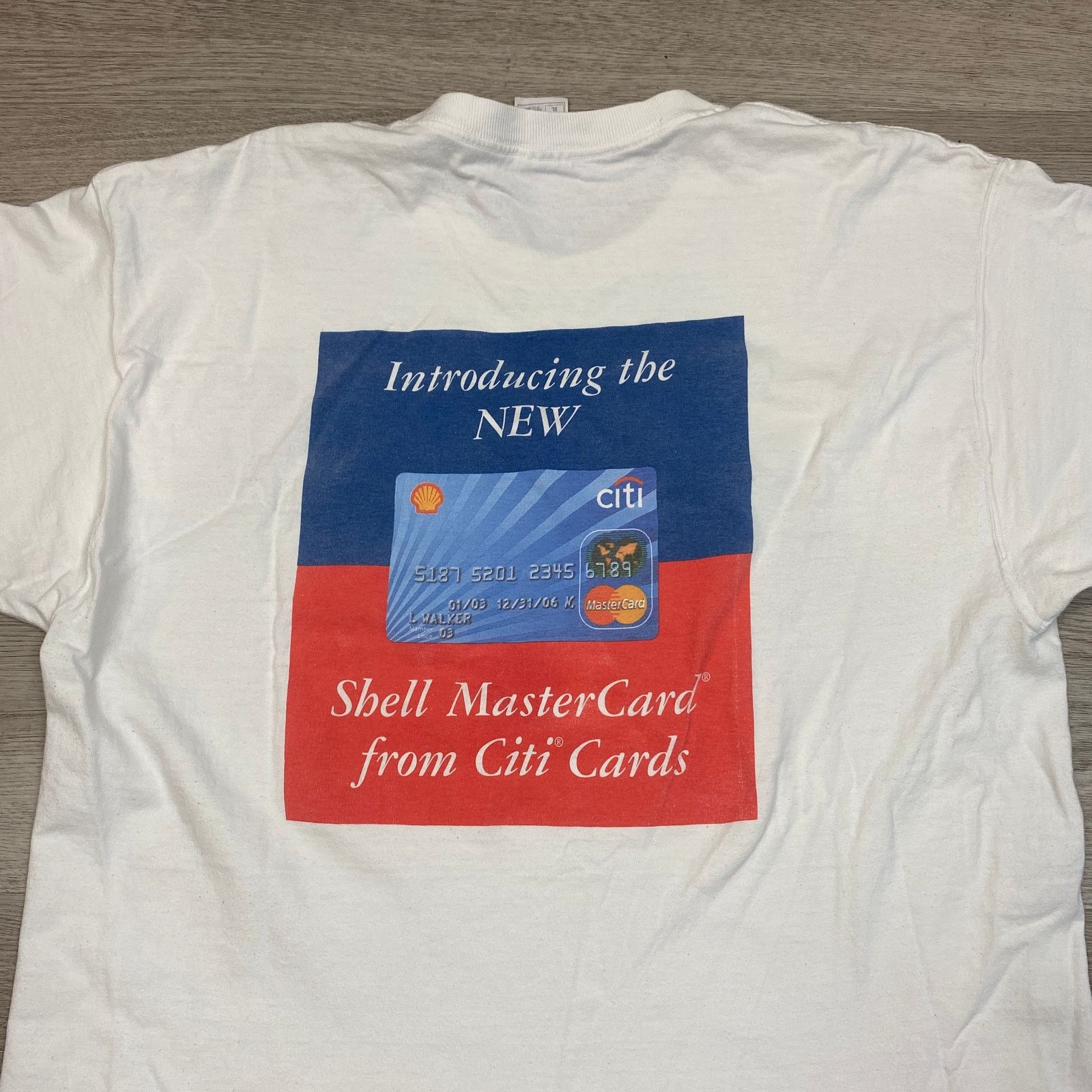 Fruit Of The Loom × Vintage Vintage Y2K Shell MasterCard Citi Cards Promo Shirt Men's XL Size US XL / EU 56 / 4 - 4 Thumbnail