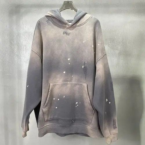 AC/DC #33 Speckled Ink Rubbed Hoodie Distressed Size US XL / EU 56 / 4 - 8 Thumbnail