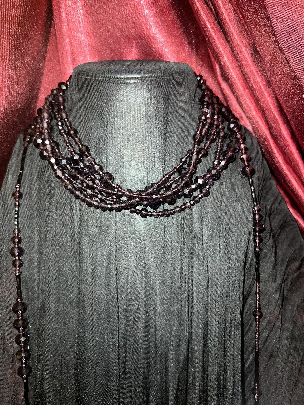 Anna Sui Purple crystal layered choker with feather 🪶🔮 Size ONE SIZE - 18 Thumbnail