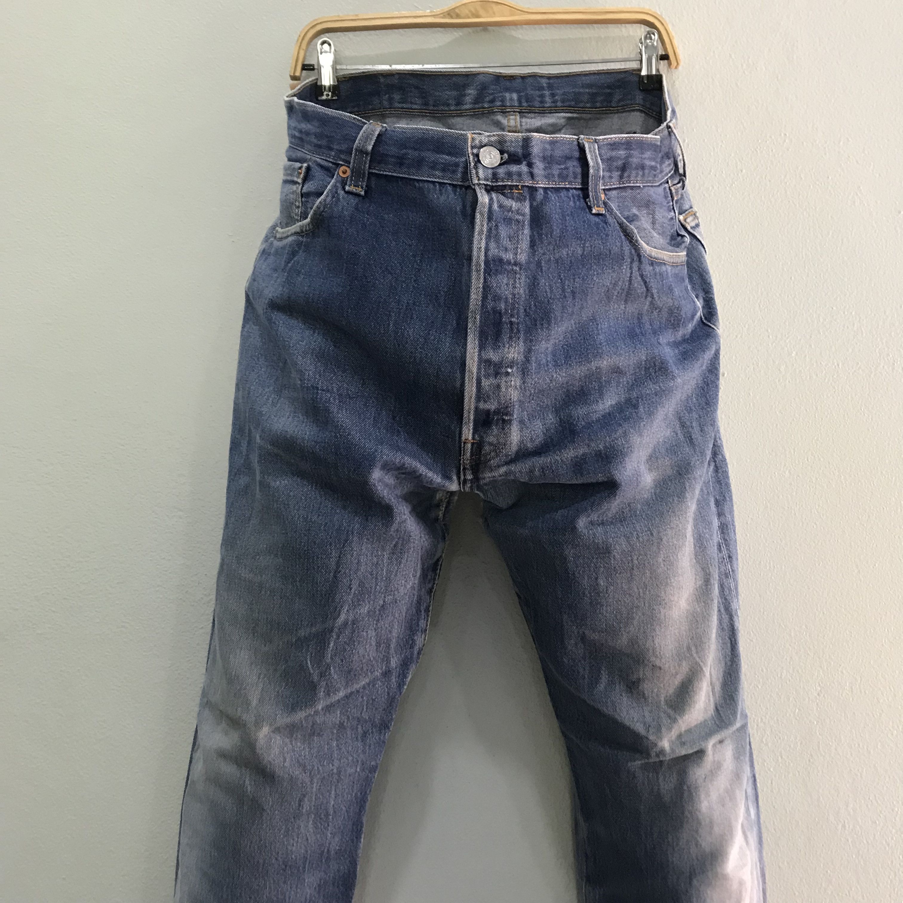 Levi's Vintage Y2K Levi’s 501 Straight Leg Jeans Faded Blue Indigo Size US 40 / EU 56 - 3 Thumbnail