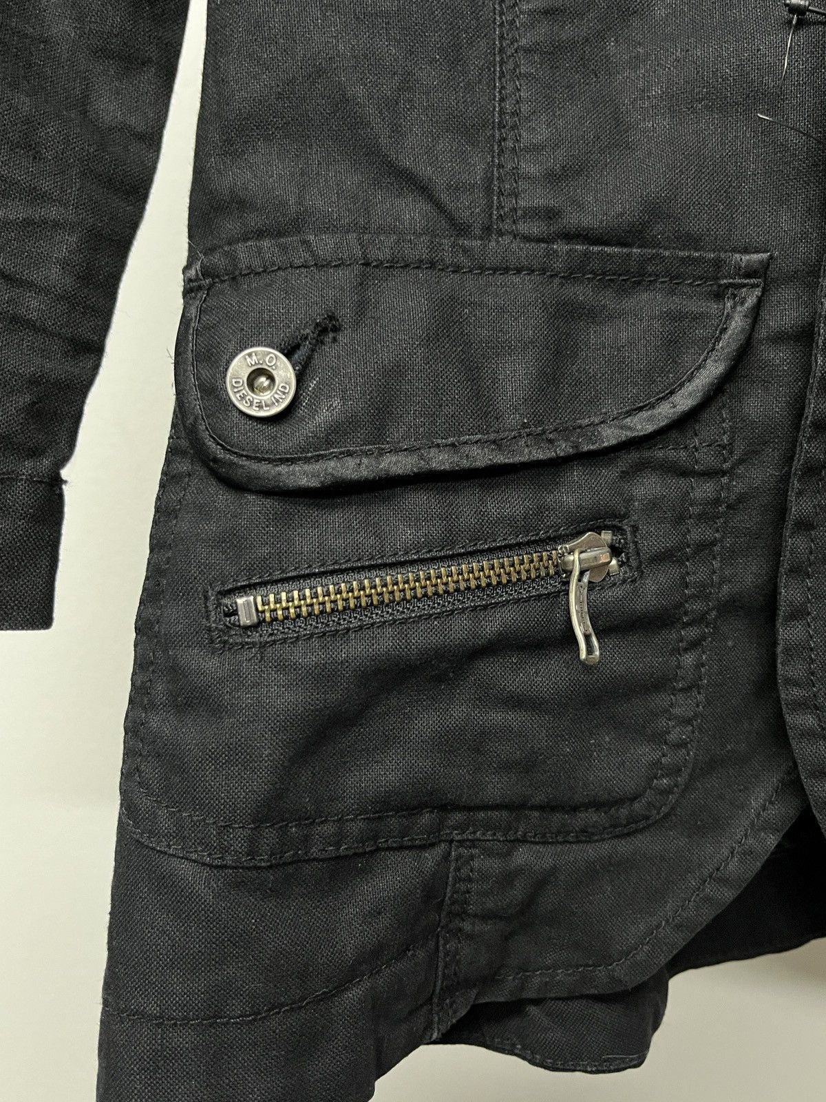 KMRii Y2K DIESEL Flared Jacket Blazer Punk Seditionaries Style Size XS / US 0-2 / IT 36-38 - 8 Thumbnail