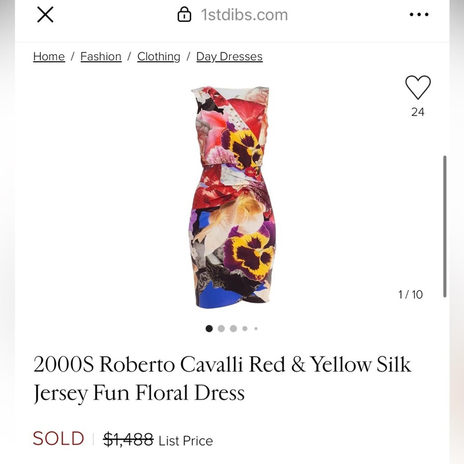 Roberto Cavalli Roberto Cavalli Araki Print Floral Multicolor Dress 2000’s​ Size XS / US 0-2 / IT 36-38 - 3 Thumbnail