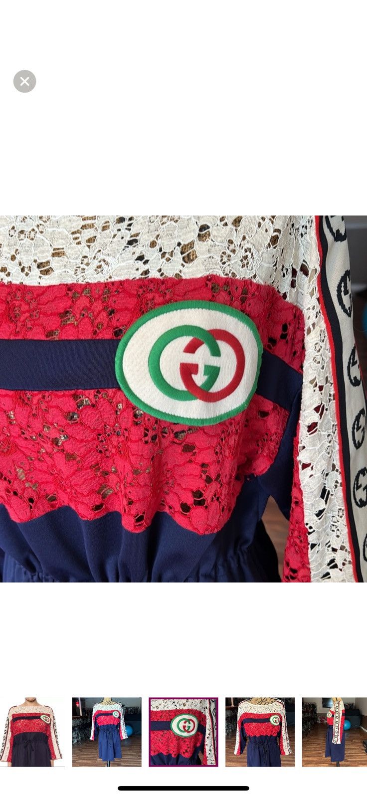 Gucci Gucci size medium monogram sleeves drawstring dress Size M / US 6-8 / IT 42-44 - 6 Thumbnail