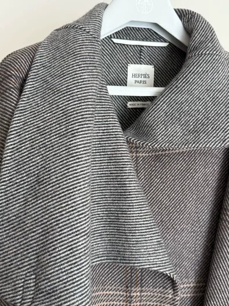 Hermes Hermes Women's 100% Cashmere Plaid Overcoat Size XXS / US 00 / IT 34 - 6 Thumbnail