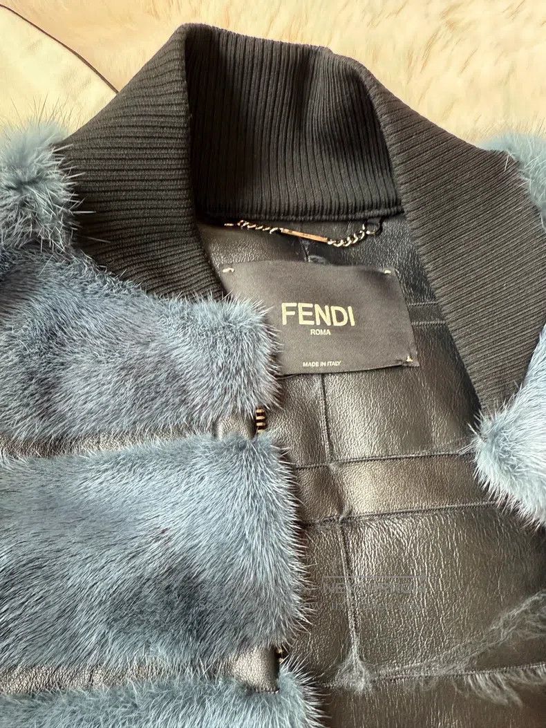Fendi Fendi Ombre Blue Mink Fur Coat Size XXS / US 00 / IT 34 - 3 Thumbnail