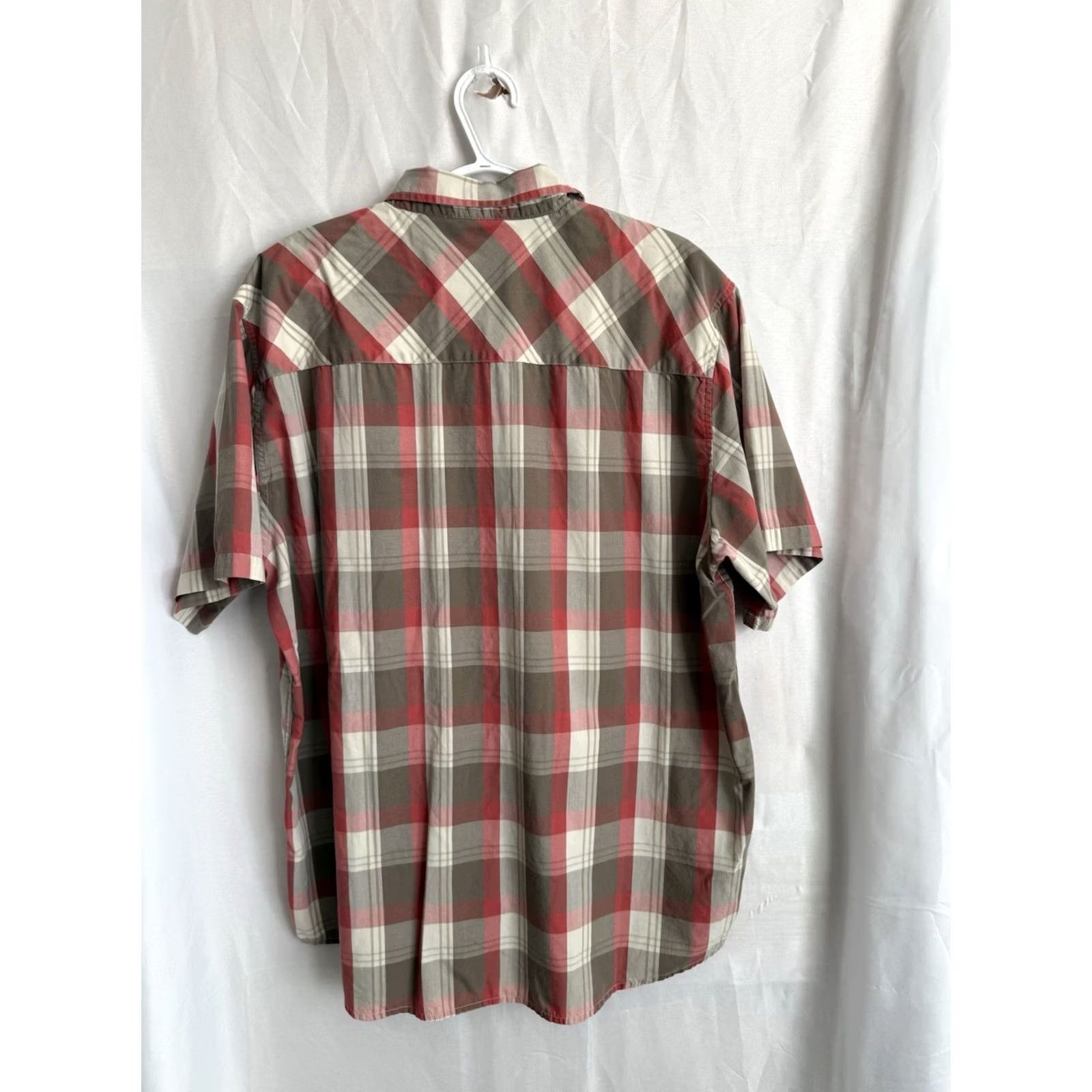 Vintage Horny Toad Men's Plaid Button Up Shirt XL Hike Camp Outdoor Vacation Fish Orange Tan Size US XL / EU 56 / 4 - 7 Thumbnail