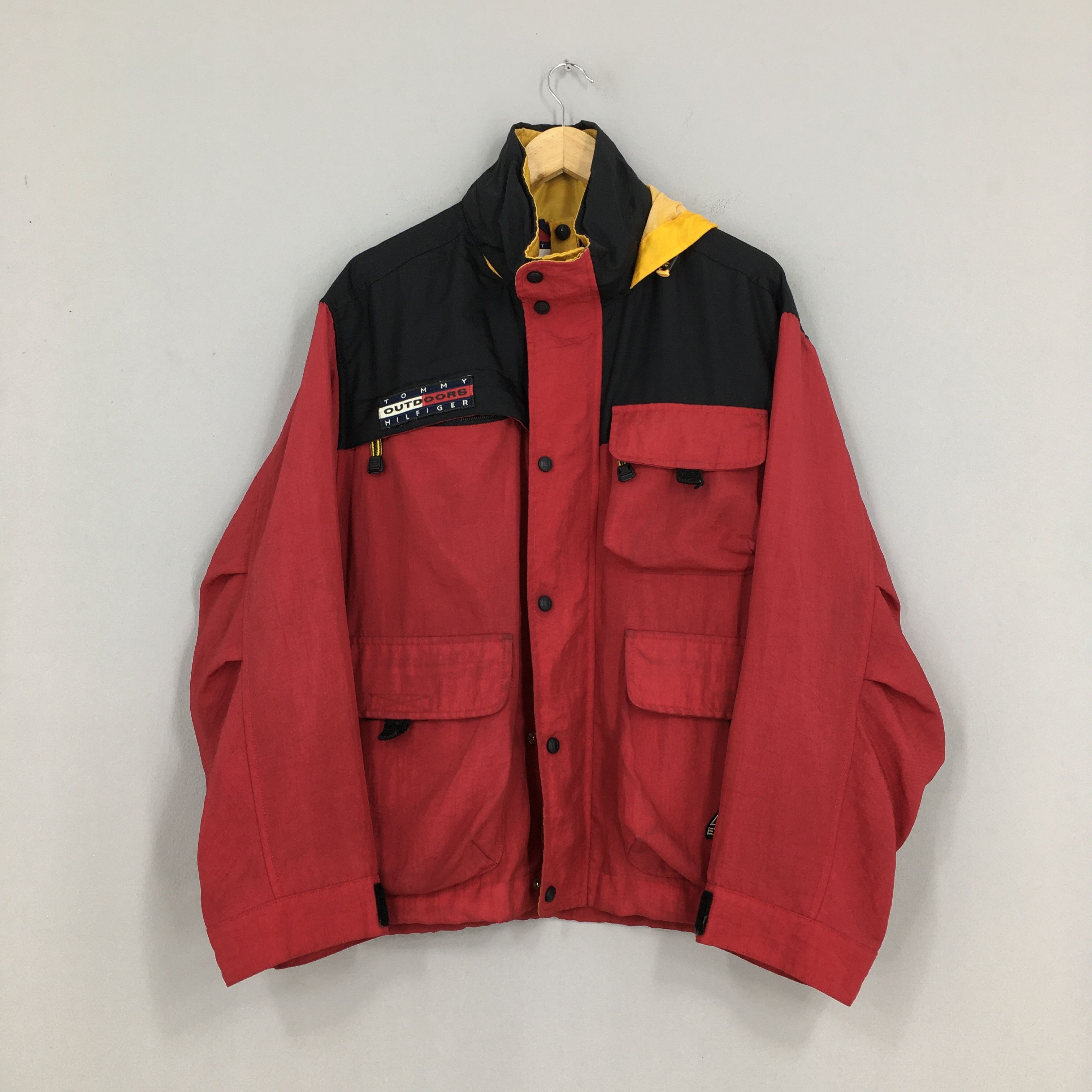 image of Tommy Hilfiger Expedition Hoodie Jacket Small in Red, Men's