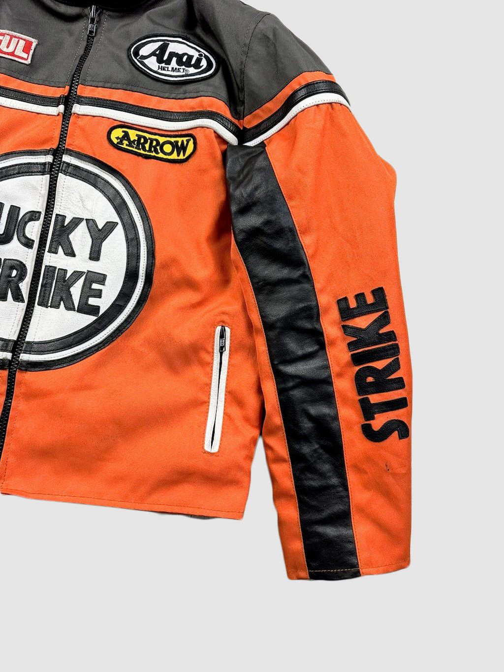 Genuine Leather 🔥 Lucky Strike Textile x Leather 🔥 Jacket Streetwear Size US L / EU 52-54 / 3 - 3 Thumbnail