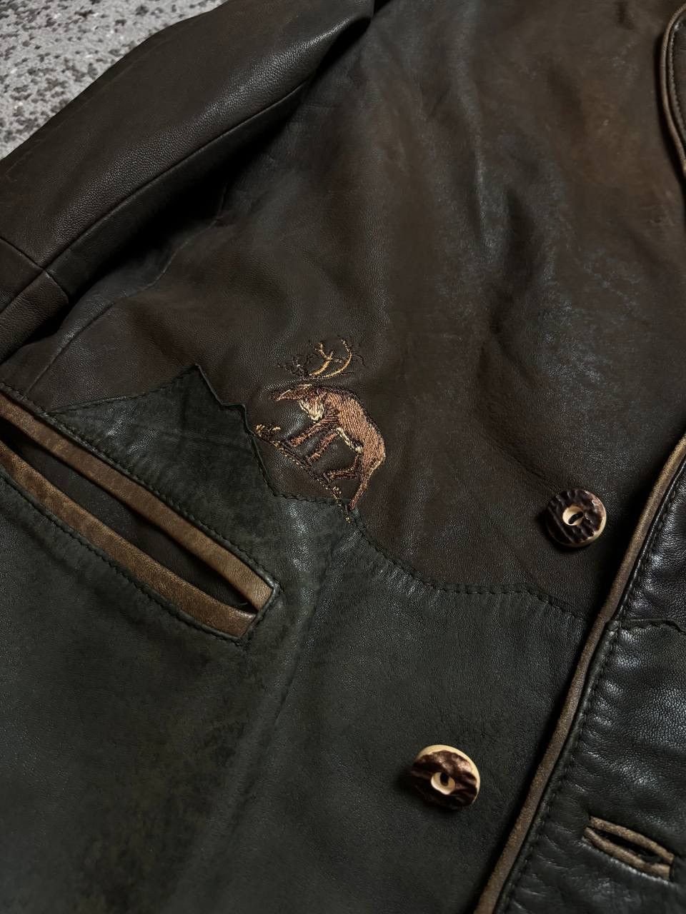 If Six Was Nine × Vintage Vintage Y2K Retro Embroidered Camp Logo Opium Leather Jacket Size US M / EU 48-50 / 2 - 4 Thumbnail