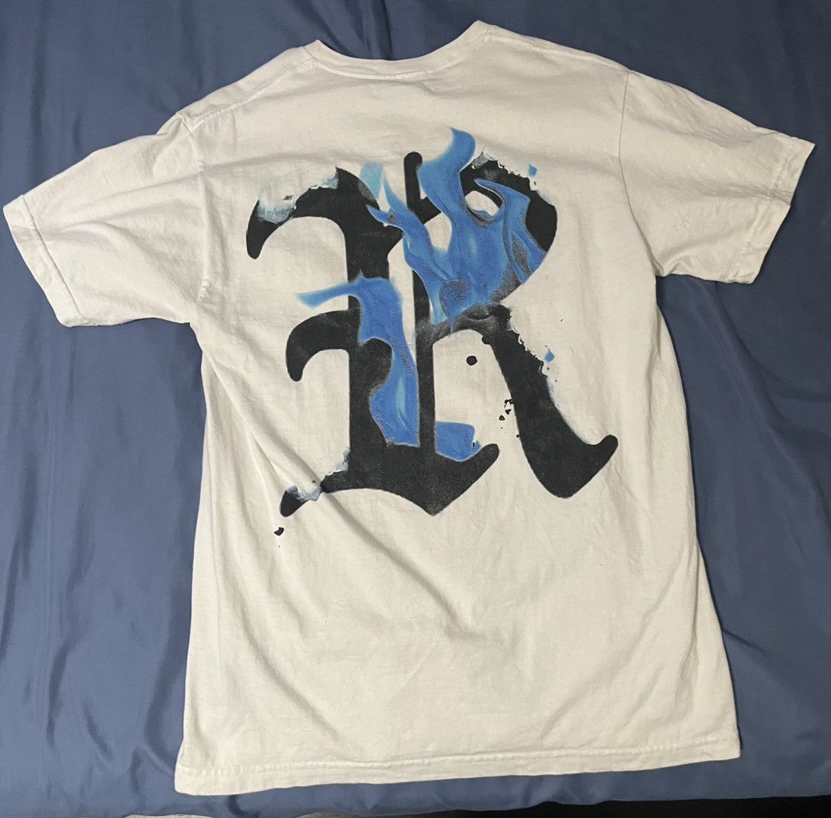Revenge Revenge White “FLAME” Tee Size US M / EU 48-50 / 2 - 2 Thumbnail