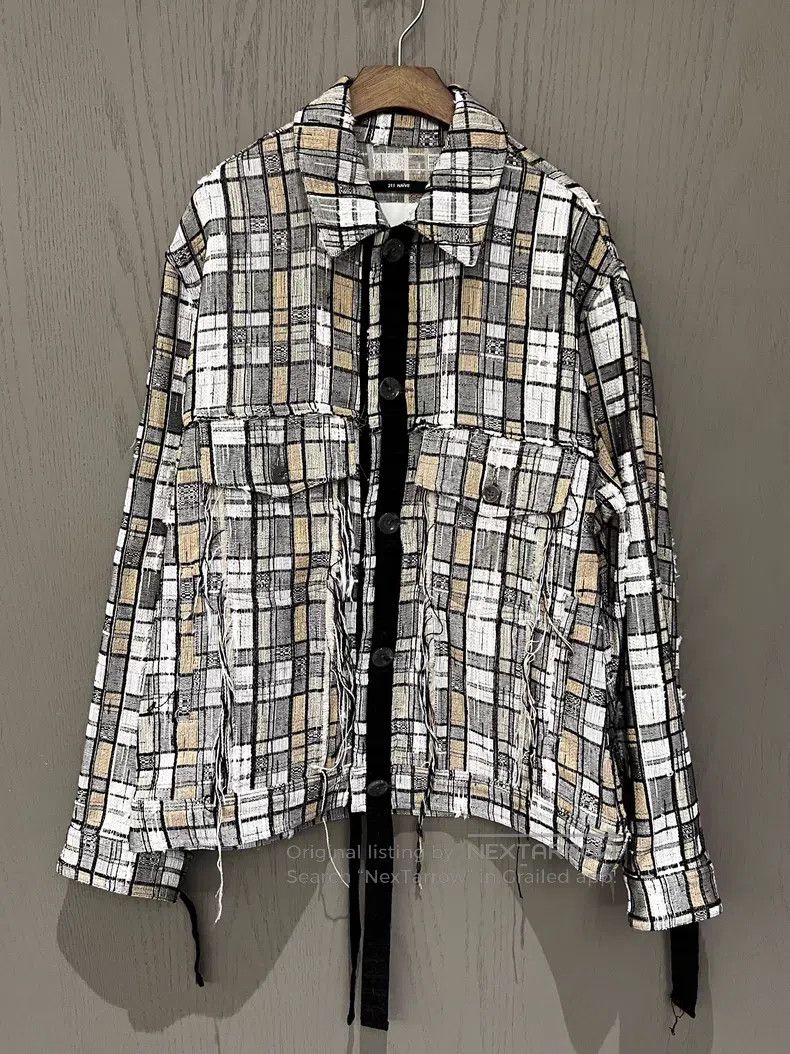 Song For The Mute Song For The Mute Gingham Woven Blazer Jacket Size US M / EU 48-50 / 2 - 1 Thumbnail