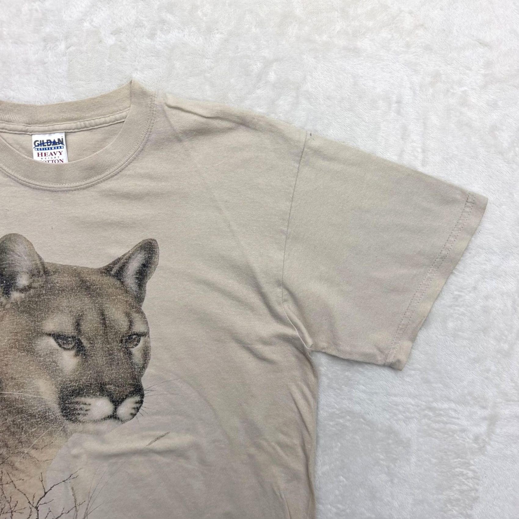 Gildan Tampa's Lowry Park Zoo Gildan Shirt Mens Medium Beige Cougar Graphic Tee Size US M / EU 48-50 / 2 - 4 Thumbnail