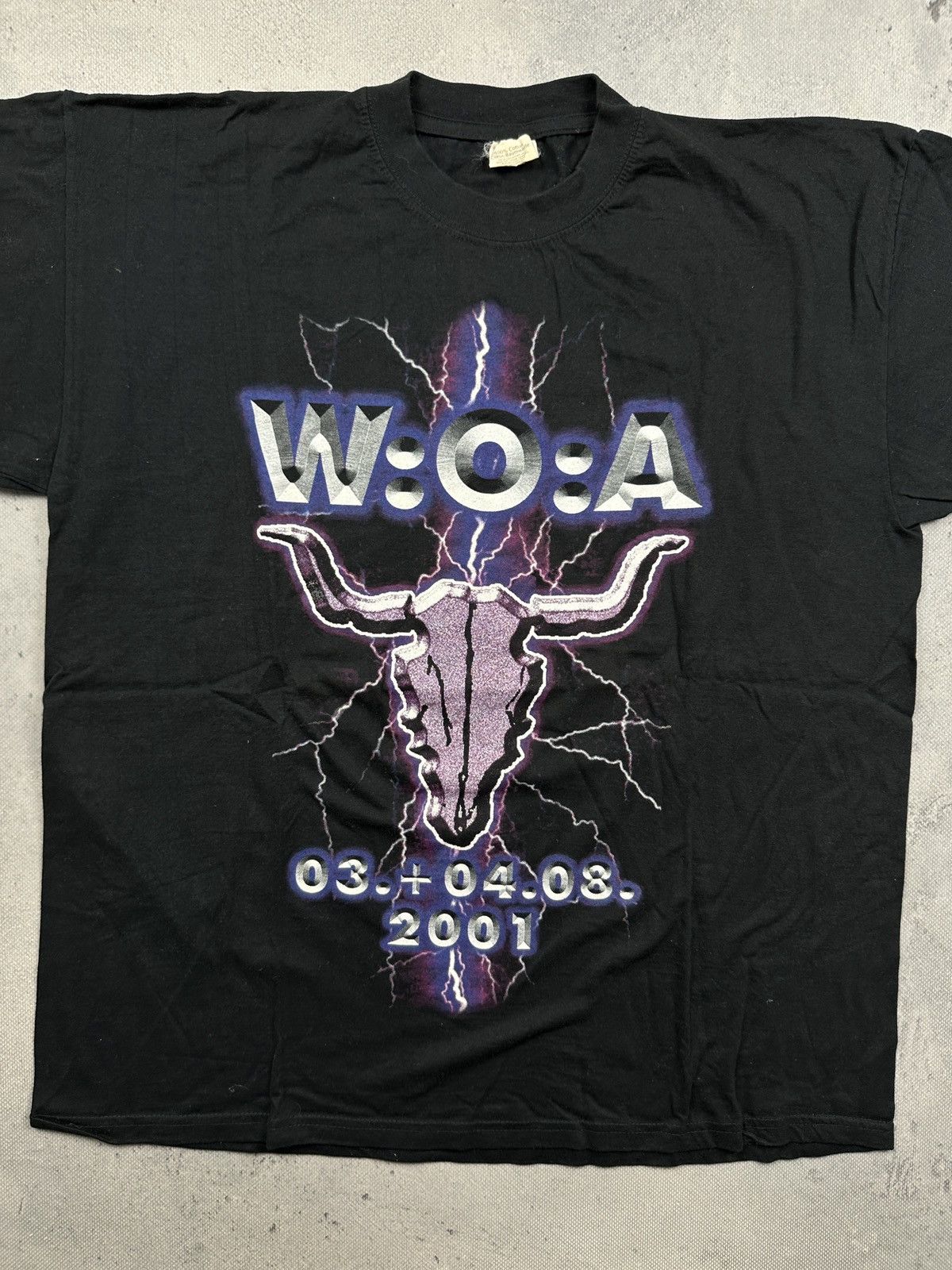 Vintage Vintage Wacken Open Air 2001 Lightning Skull Metal T Shirt Size US XL / EU 56 / 4 - 9 Thumbnail