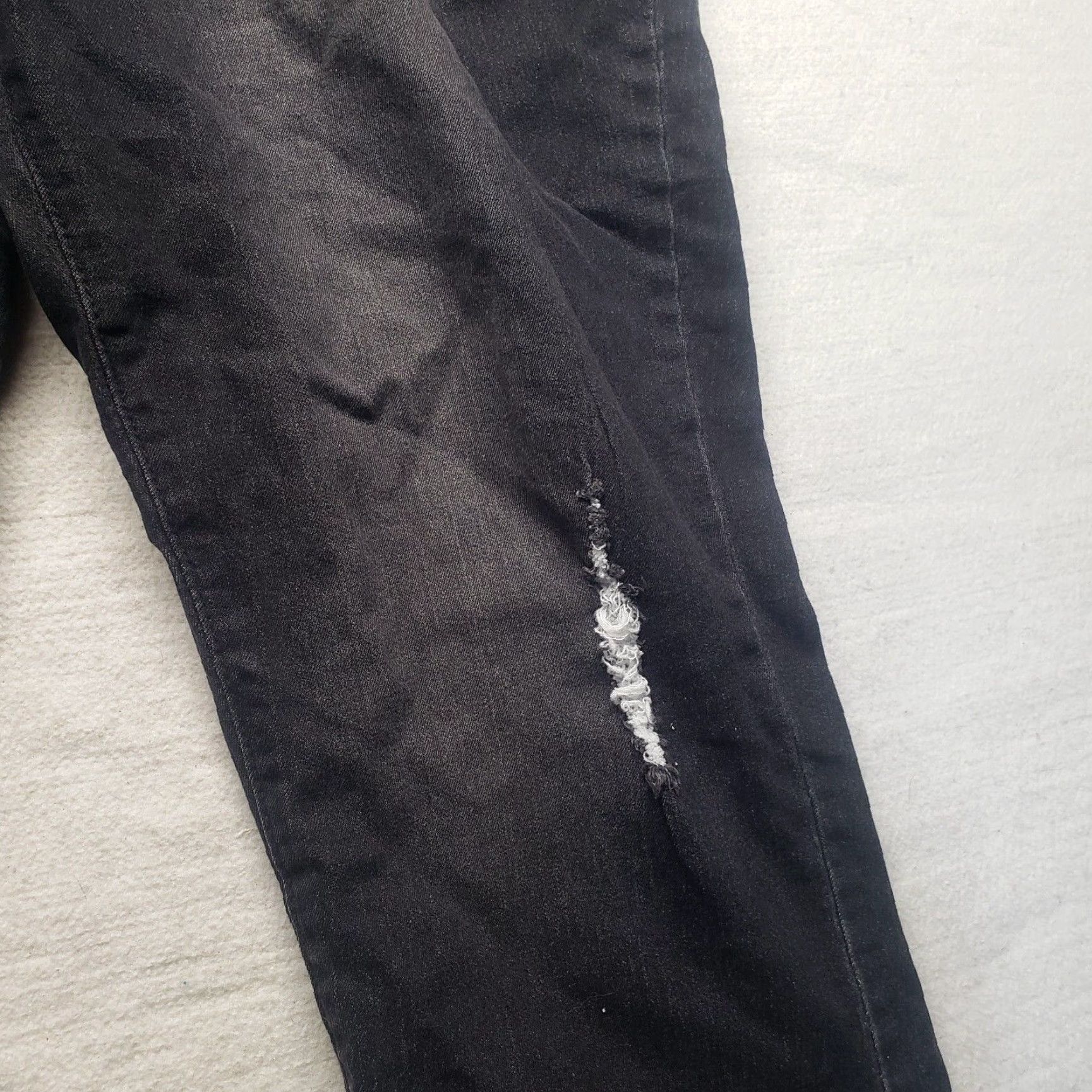 Denime Unbranded Denim Jeans Black Distressed/ Ripped Wide-Leg 3XL Women's Adult Pants Jeans Womens 3XL Black Distressed Wide-Leg Jeans Size 40" / US 18 - 4 Thumbnail