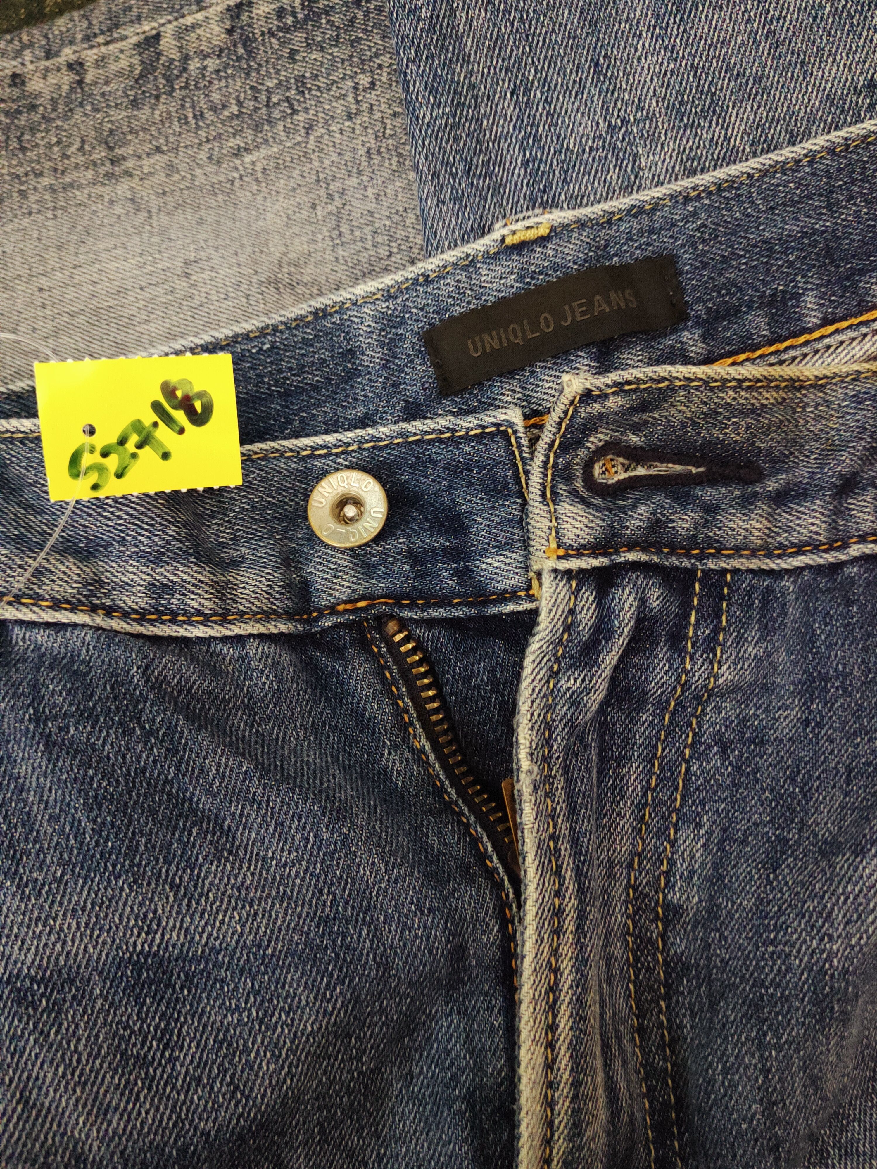 Japanese Brand Uniqlo Blue Faded Distressed Ripped Jeans #S2718 Size US 37 - 17 Thumbnail