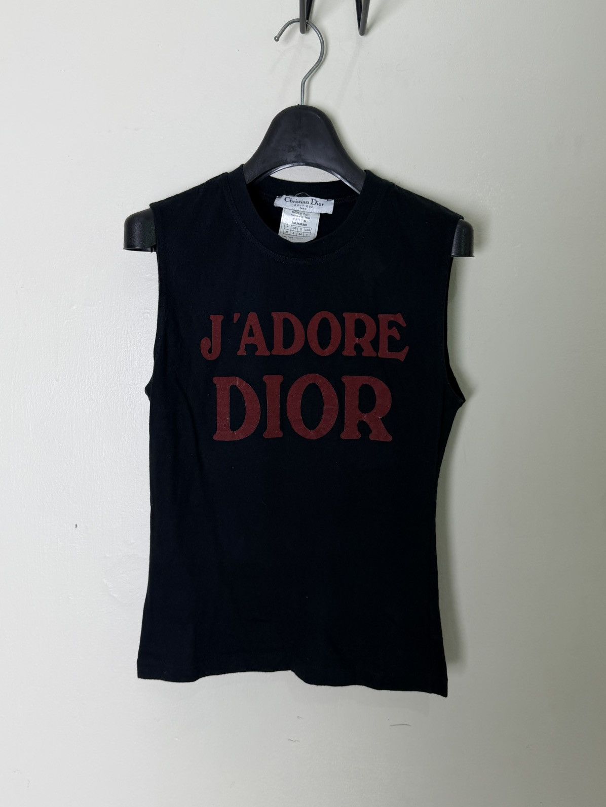 Dior Christian Dior by John Galliano “J’Adore Dior”Black Tank Top Size XS / US 0-2 / IT 36-38 - 1 Thumbnail