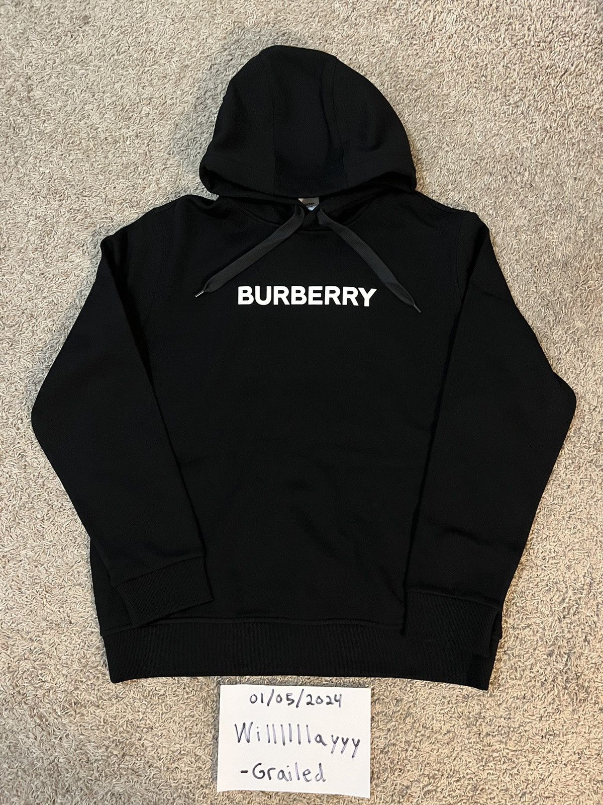 Burberry Burberry Logo Print Cotton Hoodie Size US XL / EU 56 / 4 - 4 Thumbnail