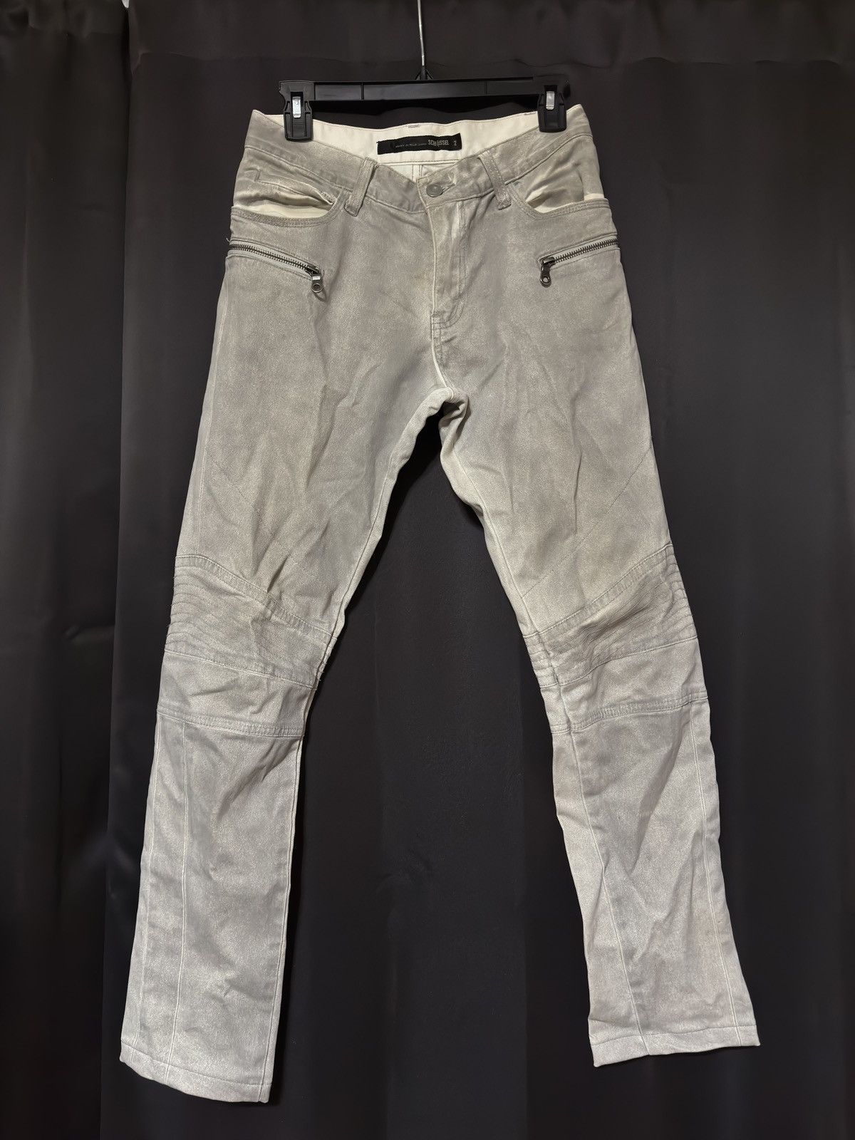 SCHLÜSSEL Coated Biker Denim Pants Men's Schlussel Denim | Grailed