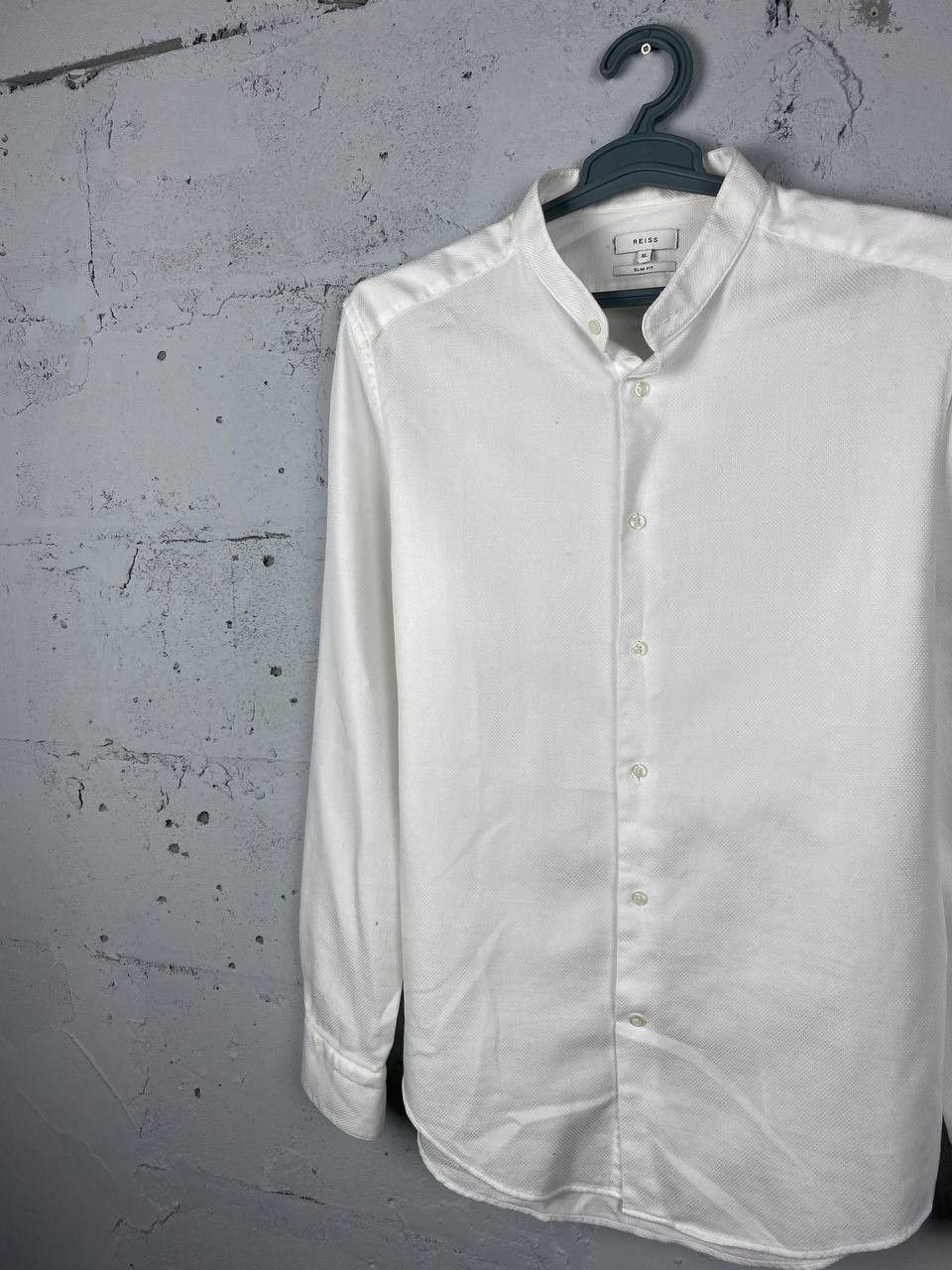 Designer × Reiss Reiss Dunn Stand-Up Collar White Shirt XL Size US XL / EU 56 / 4 - 2 Thumbnail