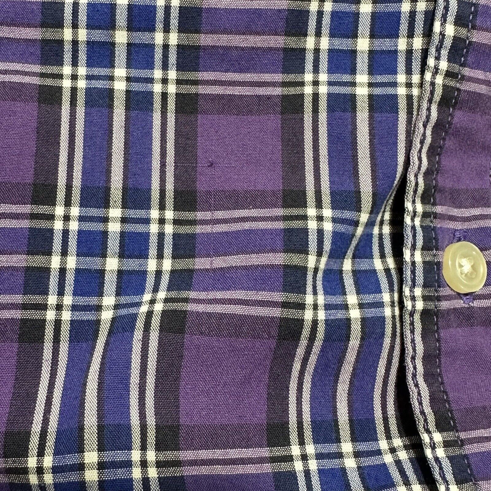 Chaps Chaps Small Button Down Purple + Blue Plaid Striped Shirt Size US S / EU 44-46 / 1 - 7 Thumbnail