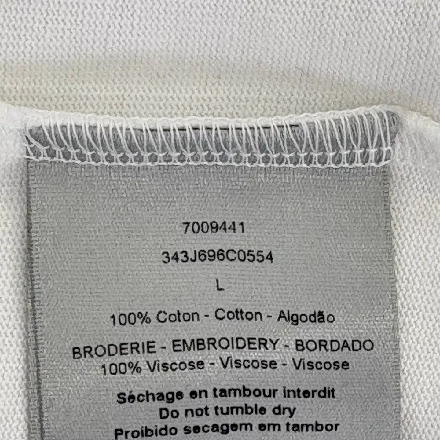 Dior DIOR Embroidered Logo Badge Short Sleeve T-Shirt Size L / US 10 / IT 46 - 6 Thumbnail