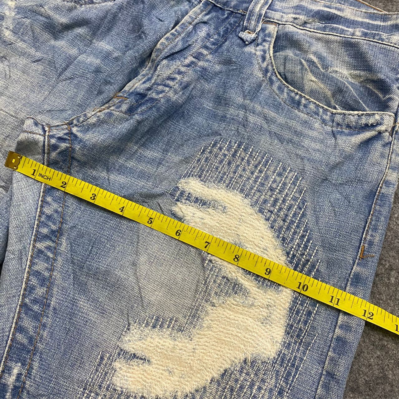 If Six Was Nine 💥Best Offer💥Vintage Pura mania Brazil Distressed Denim Size US 34 / EU 50 - 6 Thumbnail