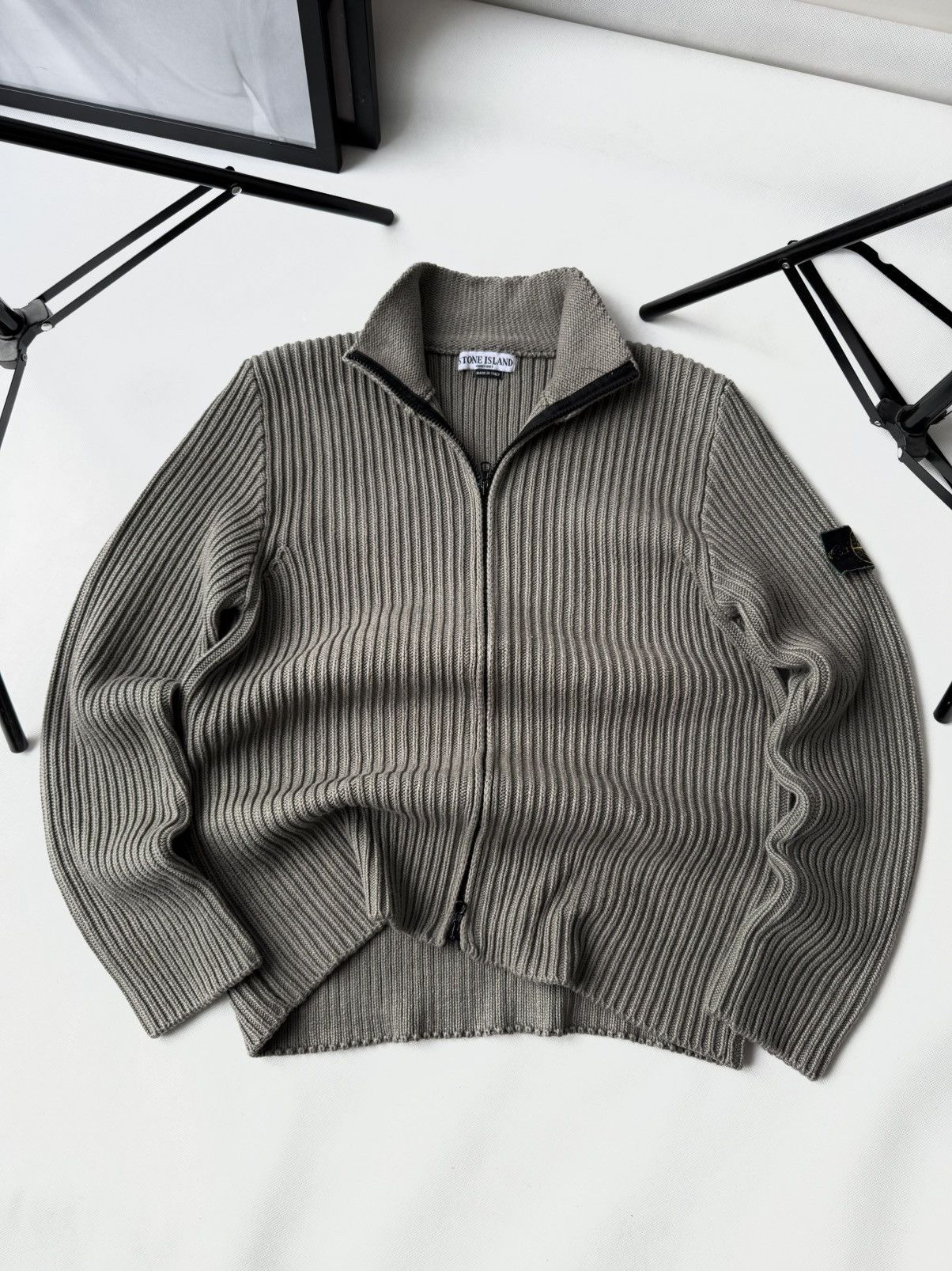 Stone Island Vintage Stone island Knitwear Zip Up Sweater Size US XL / EU 56 / 4 - 9 Thumbnail