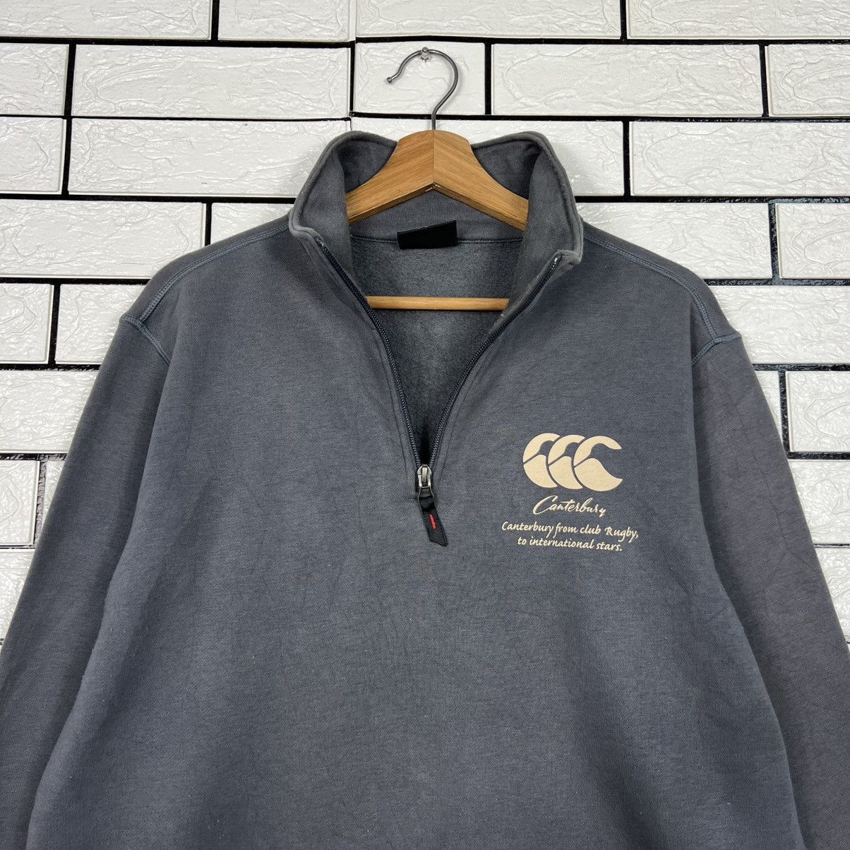 Canterbury of New Zealand Vintage 90's CANTERBURY Half Zipper Sweatshirt #4180-C191 Size US L / EU 52-54 / 3 - 10 Thumbnail