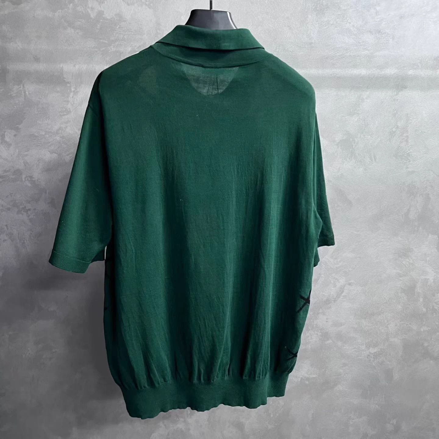 Burberry Burberry Green Colorblock Diamond Knit Polo Shirt Size US XL / EU 56 / 4 - 2 Thumbnail