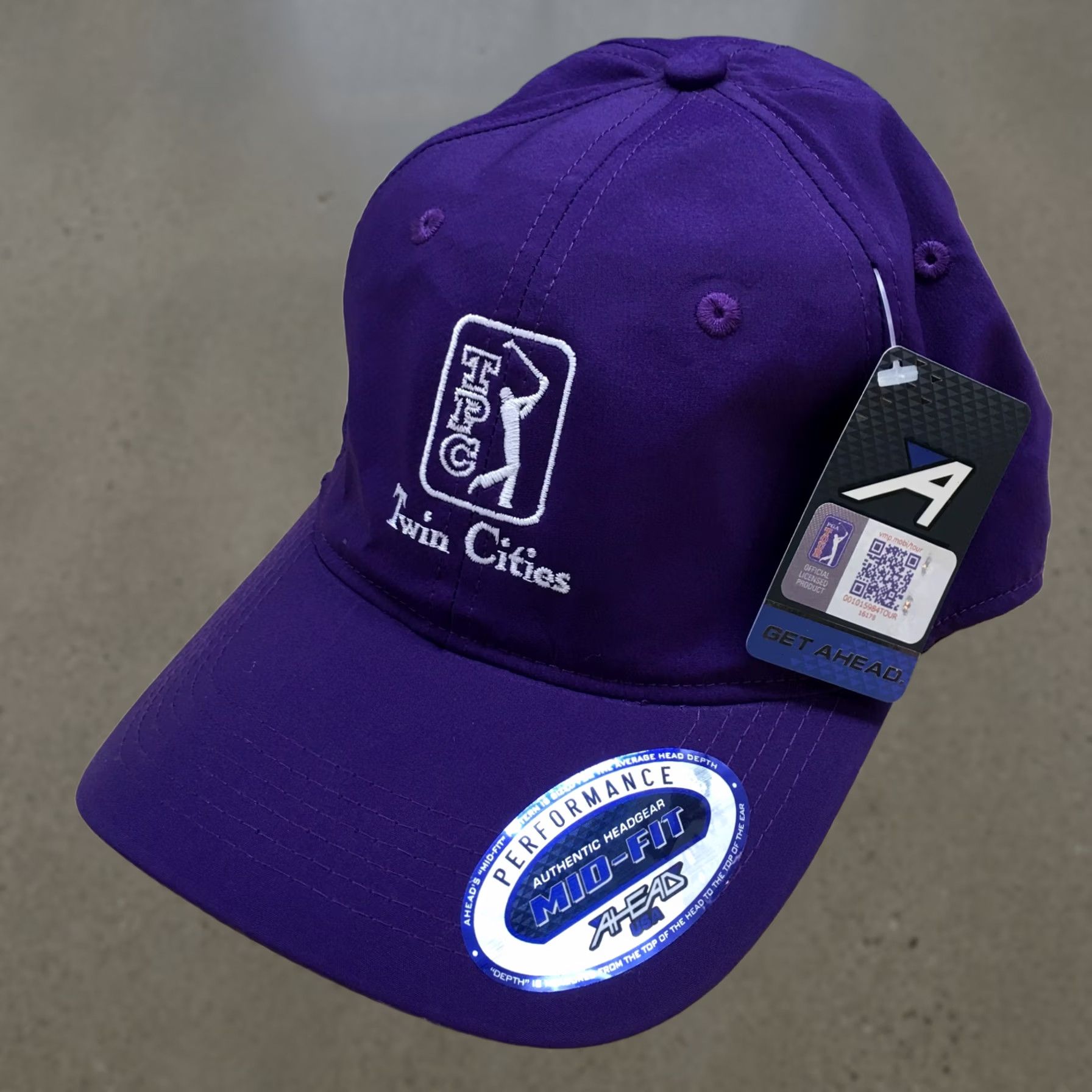 Vintage AHead TPC Twin Cities Baseball Cap Unisex Purple OS Mid Fit Embroidered Logo Size ONE SIZE - 1 Thumbnail