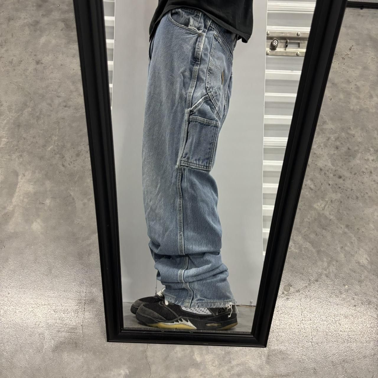 Japanese Brand × Vintage Crazy Vintage Y2K/2000s Baggy Faded Light Wash Skater Style Carpenter Denim Jeans! Size US 40 / EU 56 - 2 Thumbnail