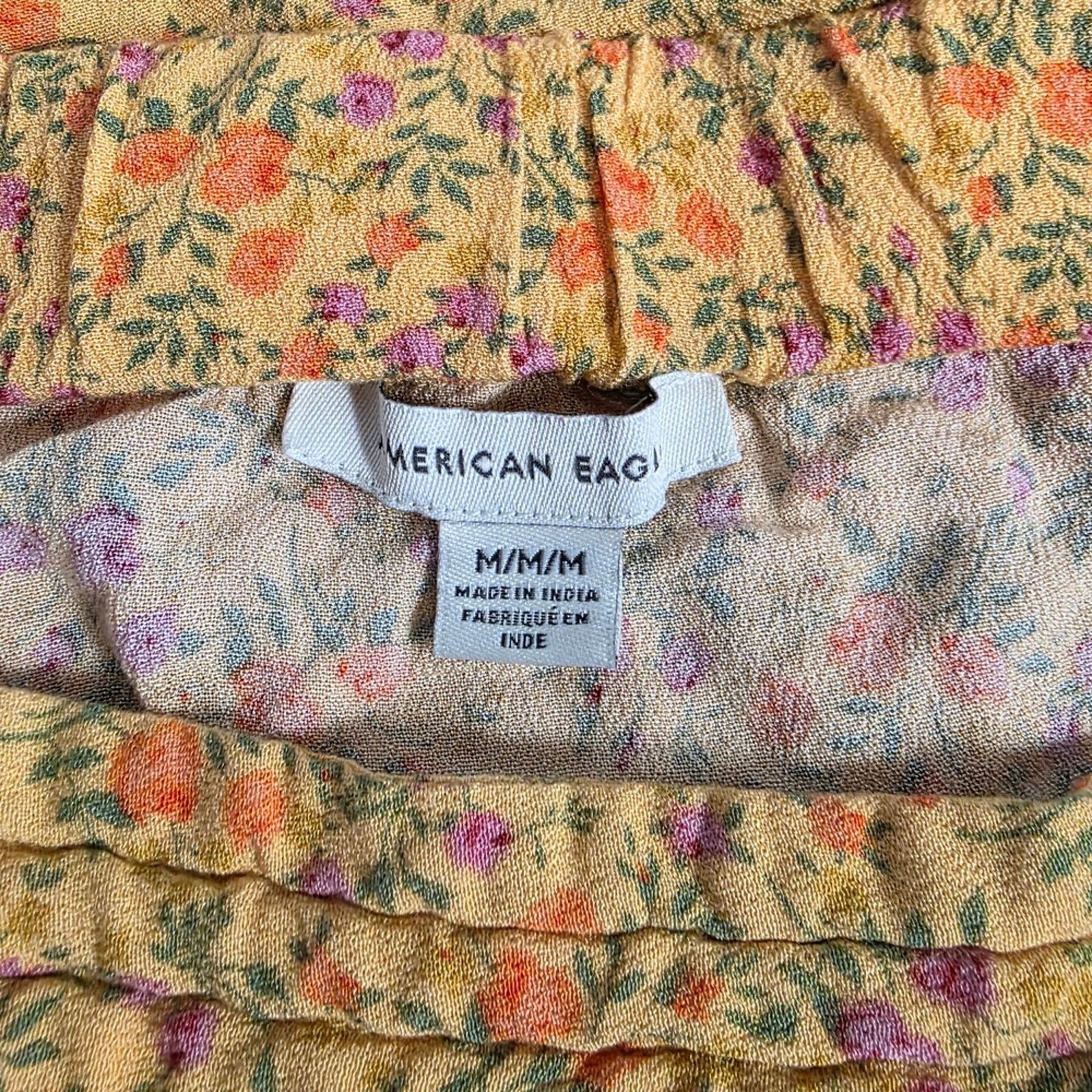 American Eagle Outfitters American Eagle Court Floral Midi Skirt Size M Viscose Size 29" - 10 Thumbnail