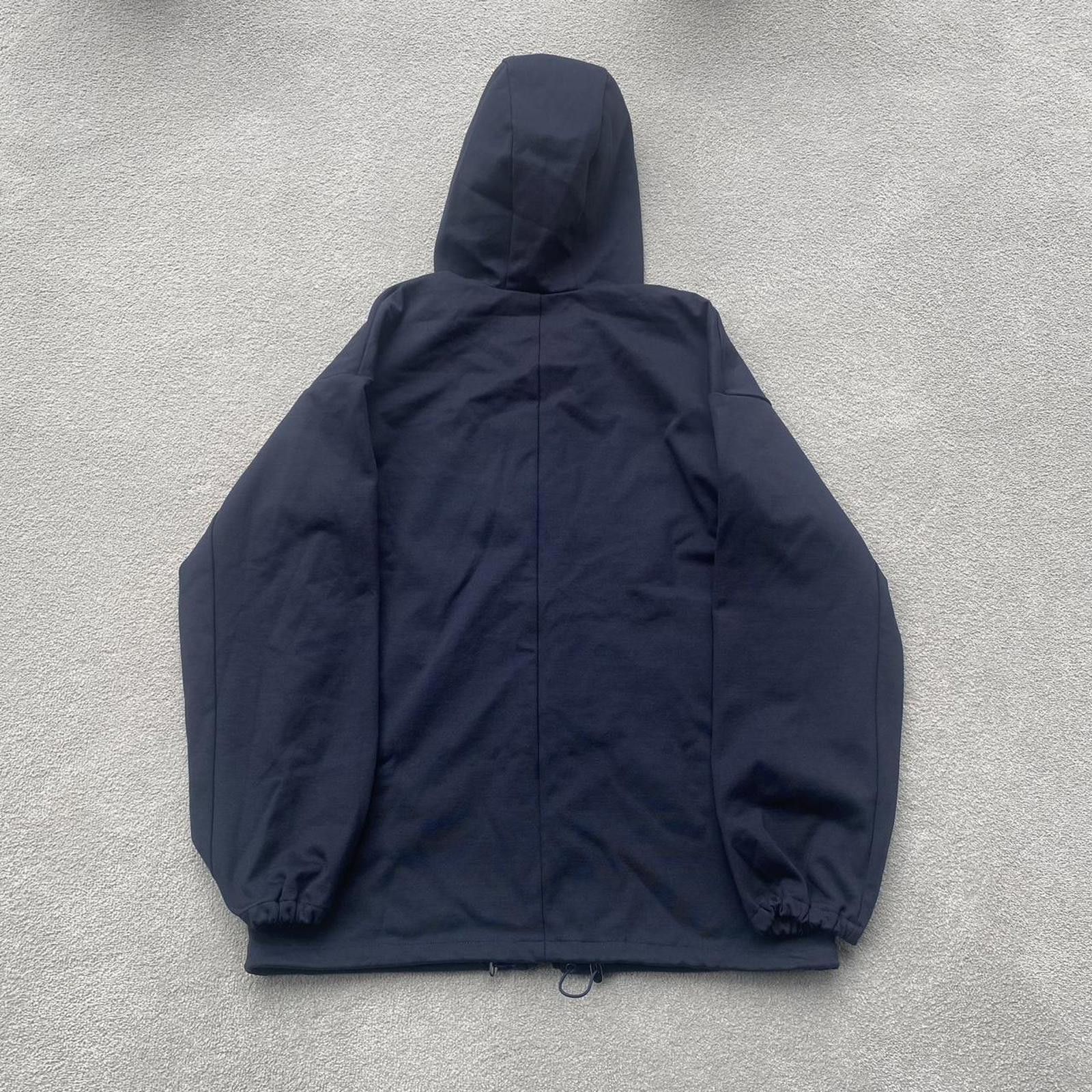 Jil Sander Jil Sander Navy Rayon Hooded Hoodie Zip Up Jacket Size US L / EU 52-54 / 3 - 6 Thumbnail