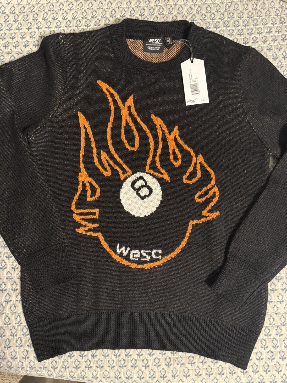 WeSC WeSC Leon Sweater Fire 8 Ball Black Size S/M Size US M / EU 48-50 / 2 - 1 Thumbnail